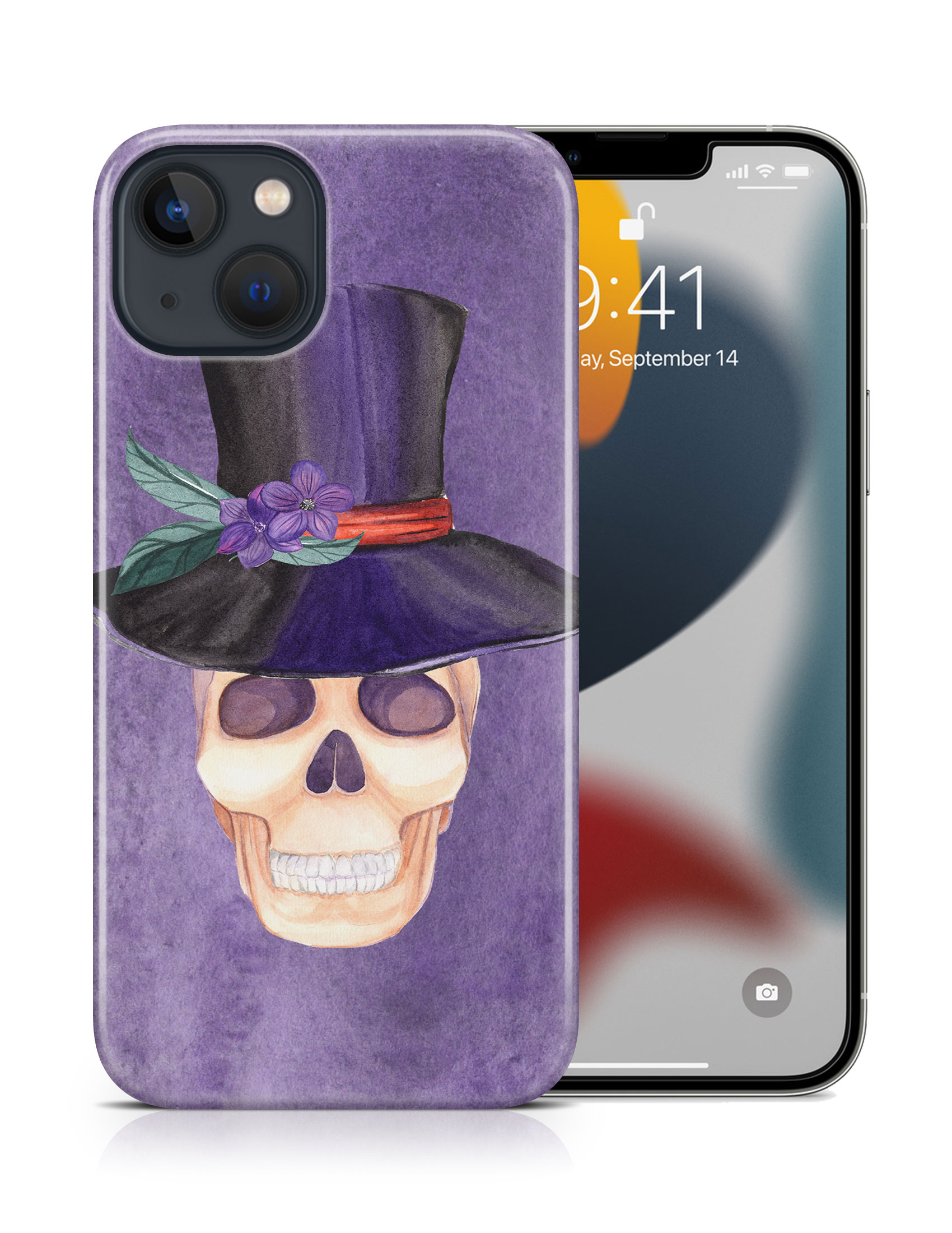CASE COVER FOR APPLE IPHONE|WATERCOLOR SKULL #2 - Bild 16 von 44