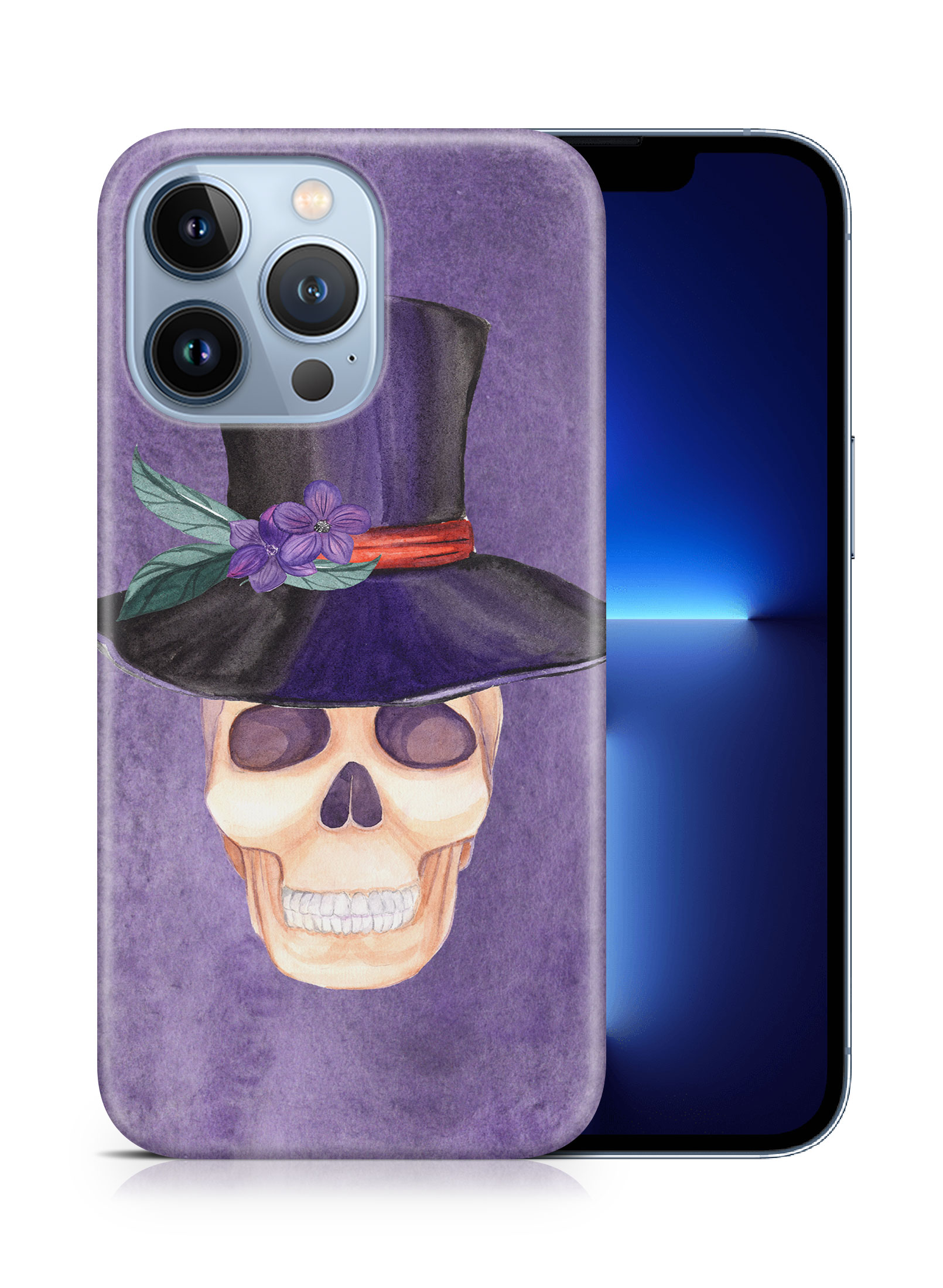 CASE COVER FOR APPLE IPHONE|WATERCOLOR SKULL #2 - Bild 15 von 44