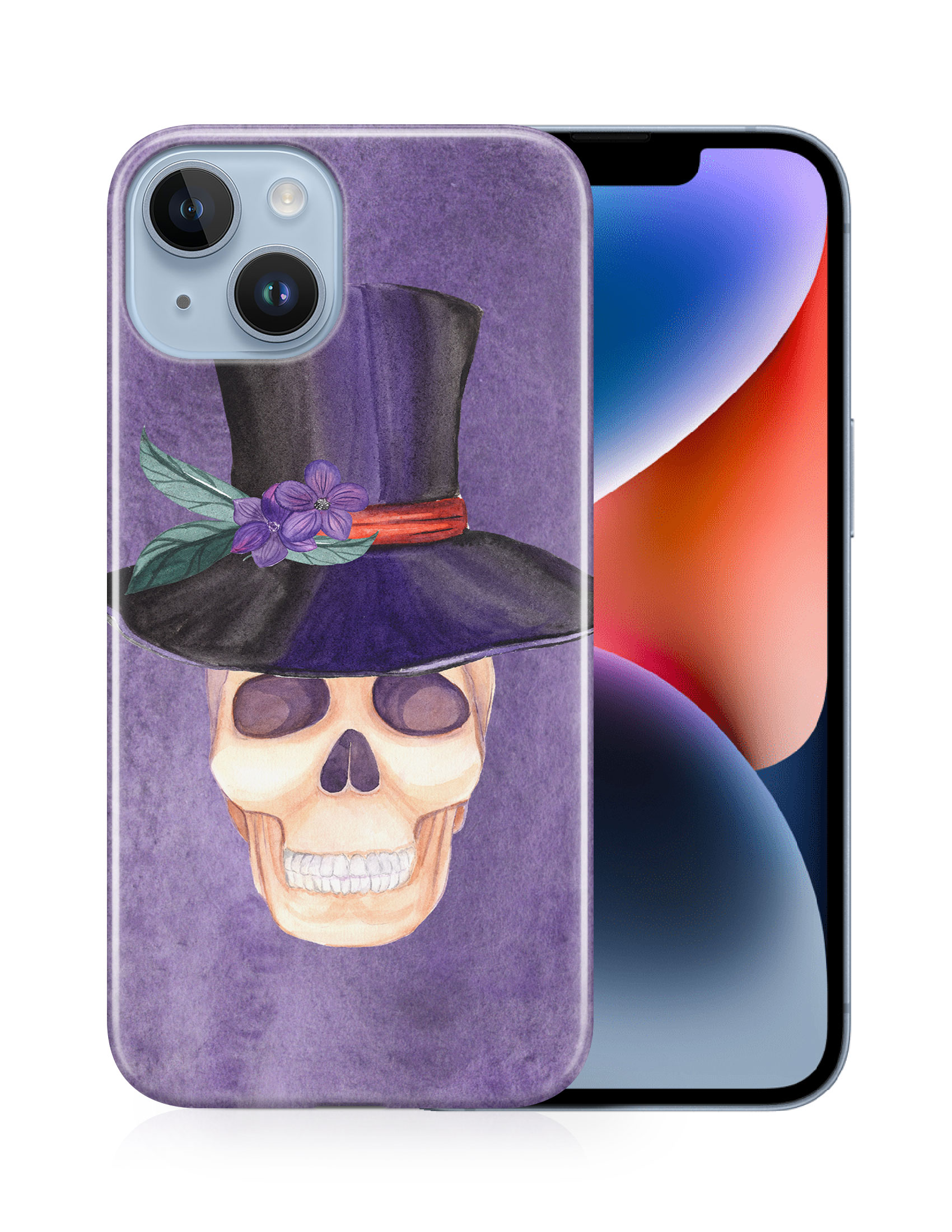 CASE COVER FOR APPLE IPHONE|WATERCOLOR SKULL #2 - Bild 13 von 44