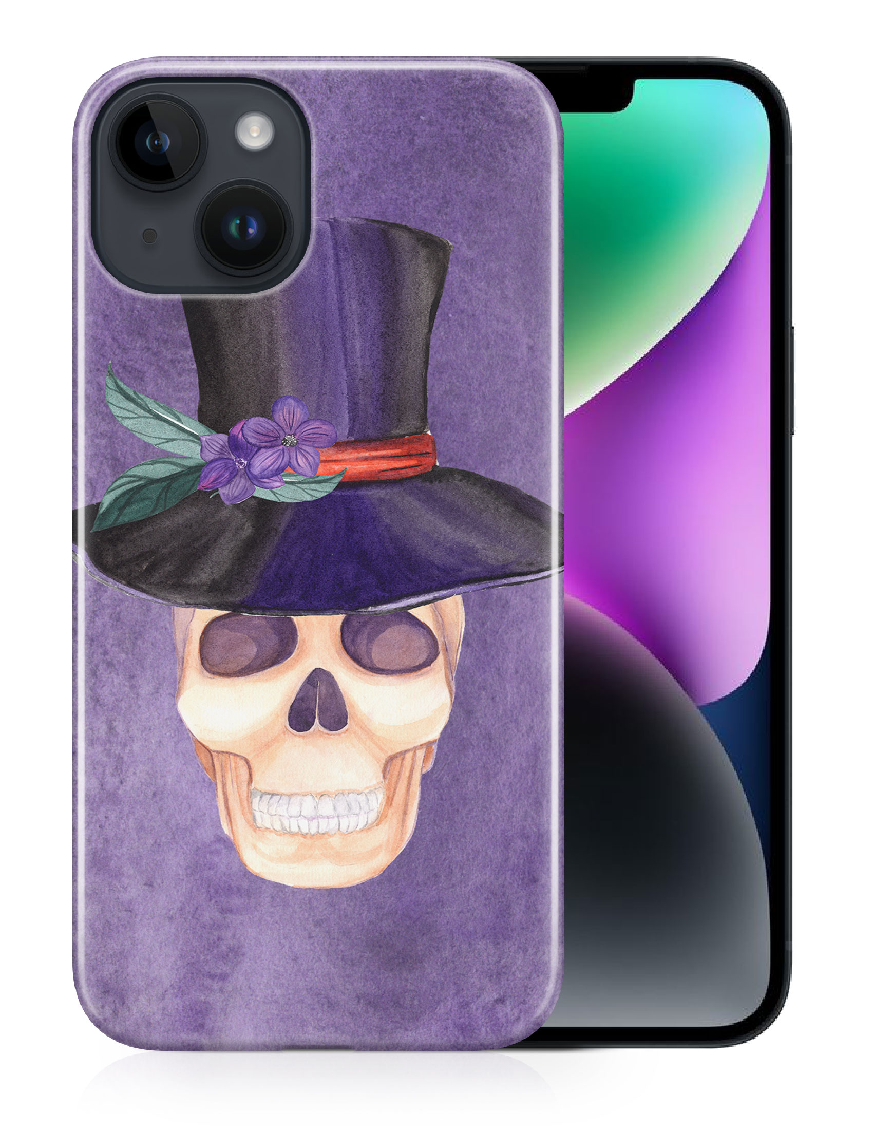 CASE COVER FOR APPLE IPHONE|WATERCOLOR SKULL #2 - Bild 12 von 44