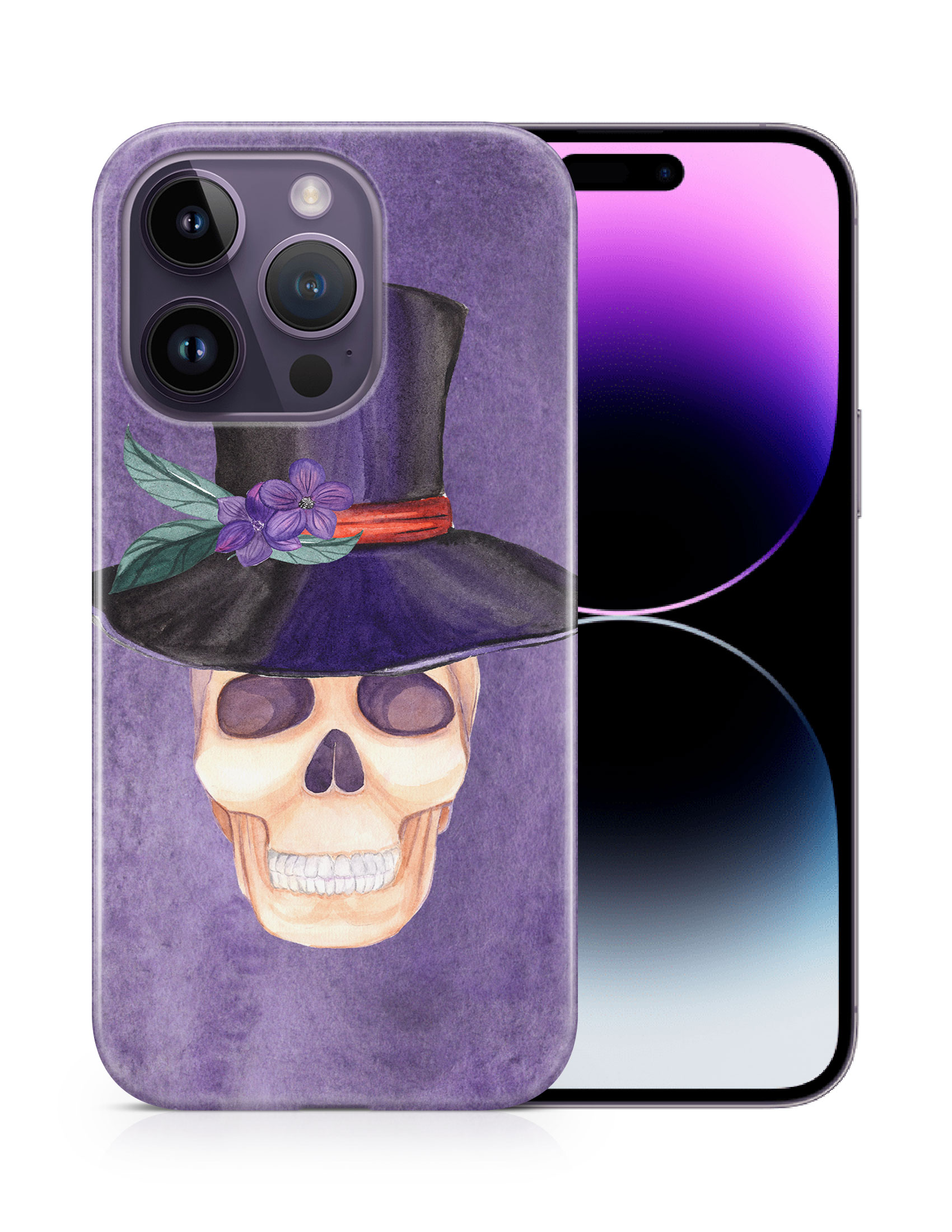 CASE COVER FOR APPLE IPHONE|WATERCOLOR SKULL #2 - Bild 11 von 44