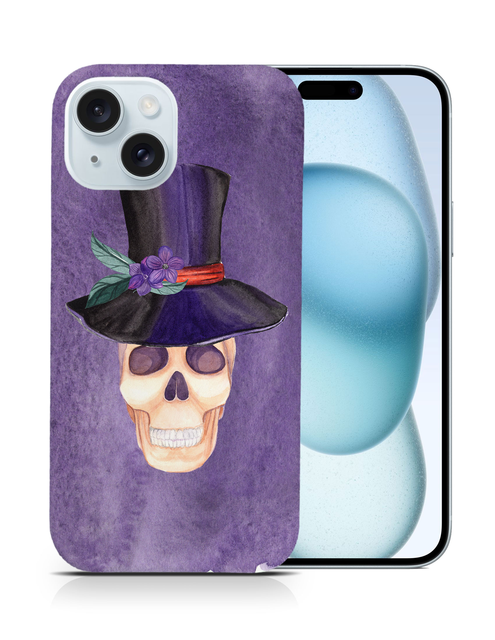 CASE COVER FOR APPLE IPHONE|WATERCOLOR SKULL #2 - Bild 9 von 44