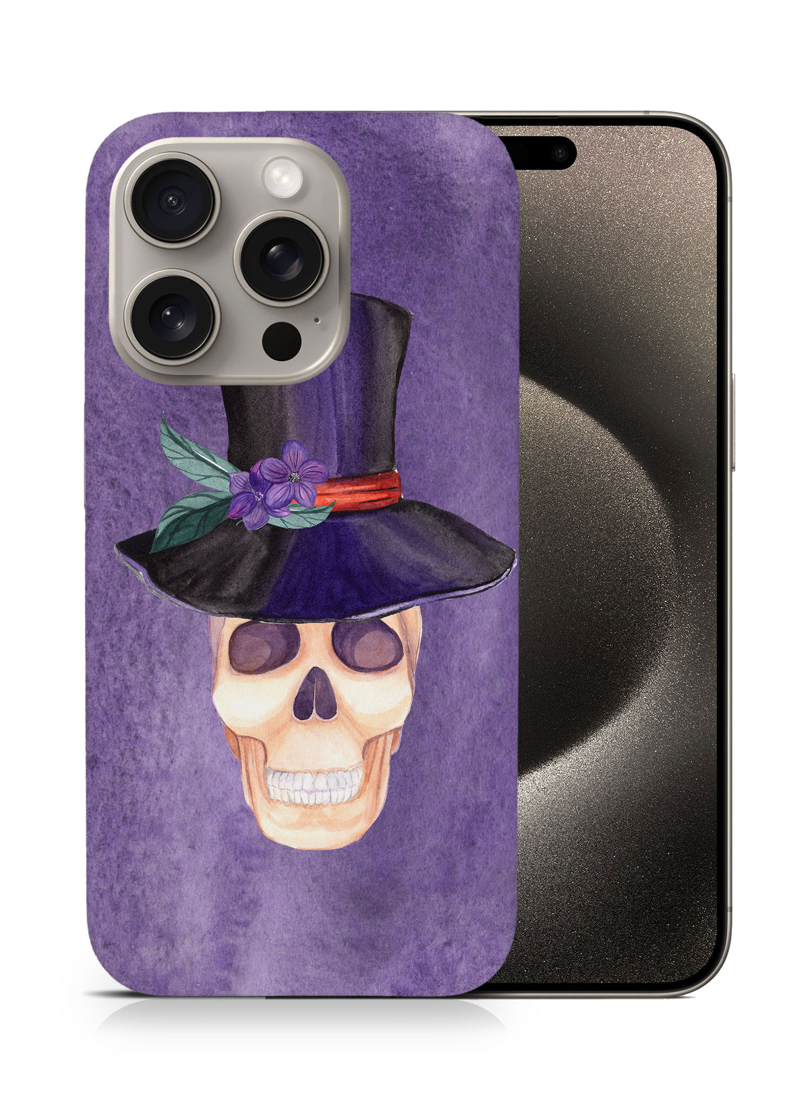 CASE COVER FOR APPLE IPHONE|WATERCOLOR SKULL #2 - Bild 7 von 44