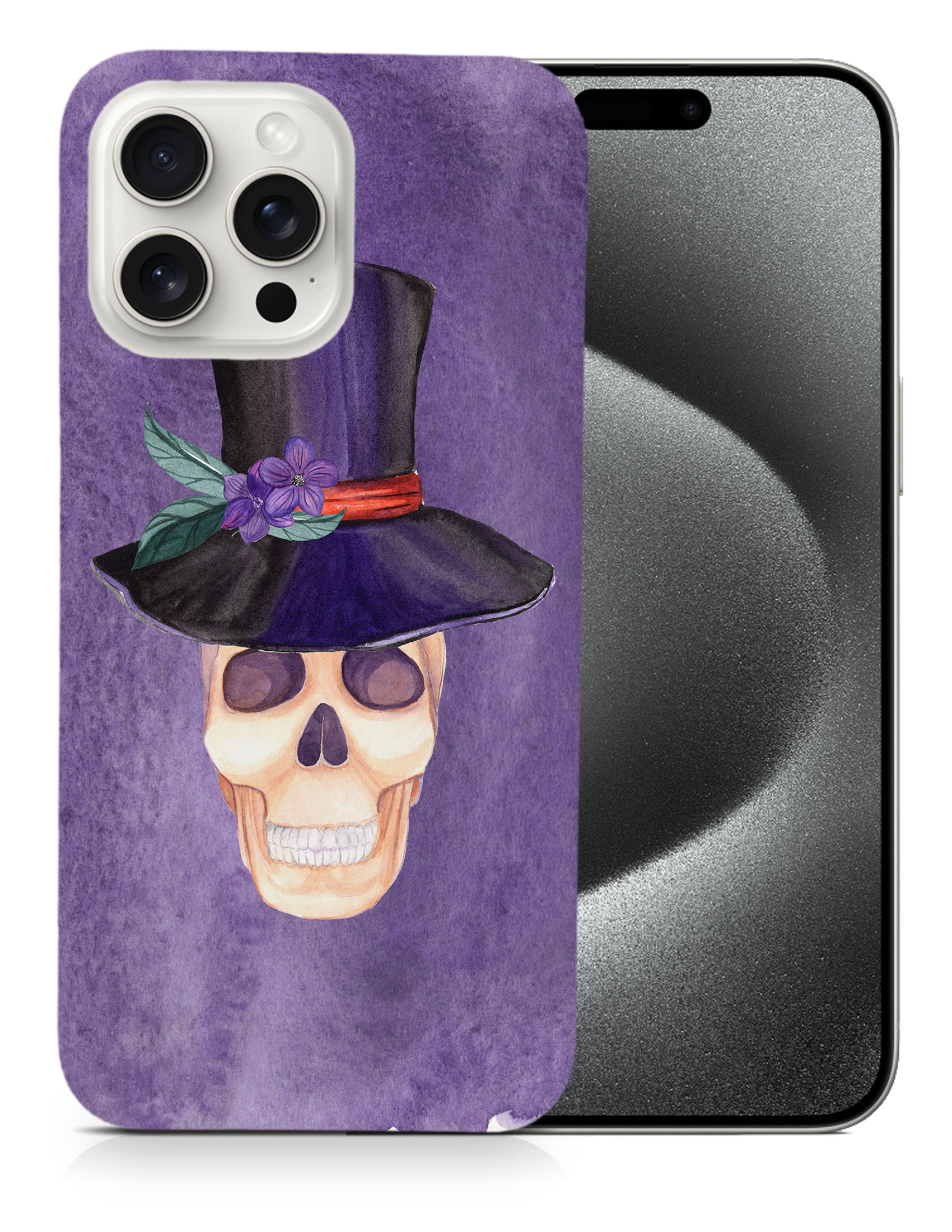 CASE COVER FOR APPLE IPHONE|WATERCOLOR SKULL #2 - Bild 6 von 44