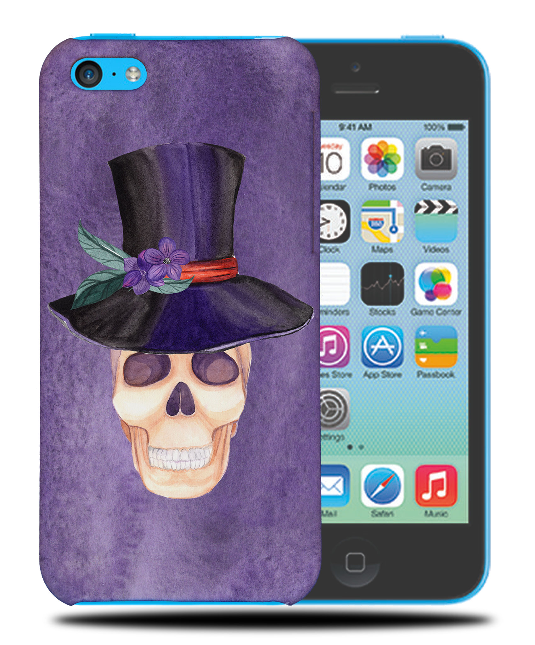 CASE COVER FOR APPLE IPHONE|WATERCOLOR SKULL #2 - Bild 37 von 44
