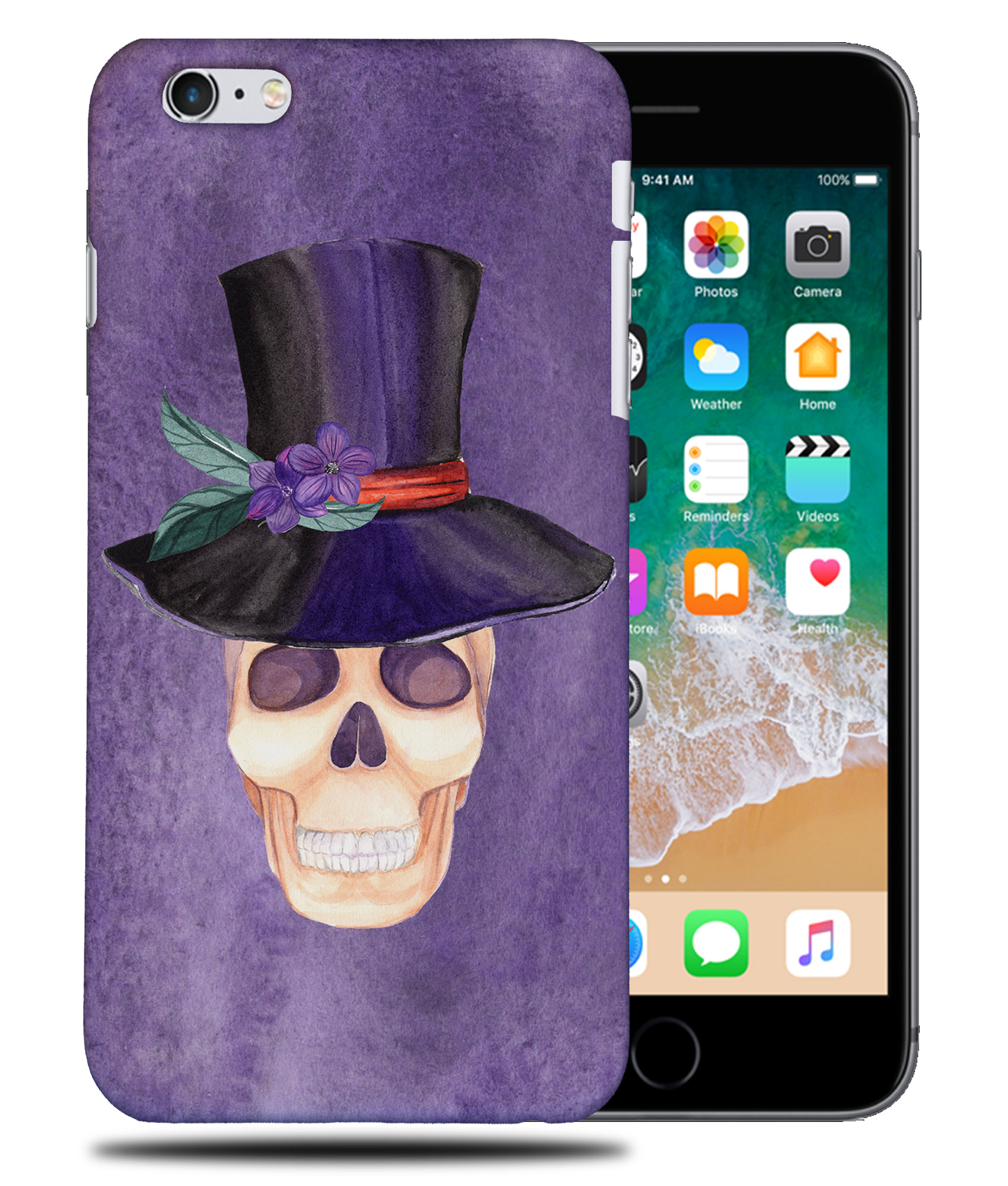 CASE COVER FOR APPLE IPHONE|WATERCOLOR SKULL #2 - Bild 33 von 44