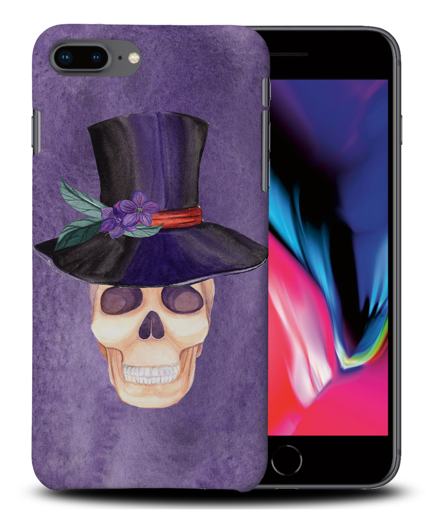 CASE COVER FOR APPLE IPHONE|WATERCOLOR SKULL #2 - Bild 29 von 44