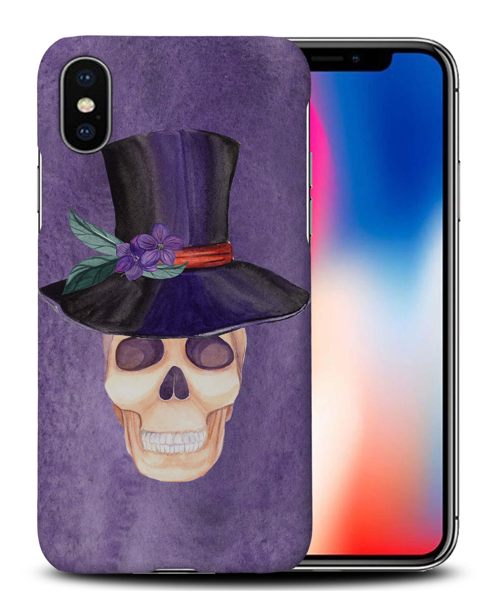 CASE COVER FOR APPLE IPHONE|WATERCOLOR SKULL #2 - Bild 26 von 44