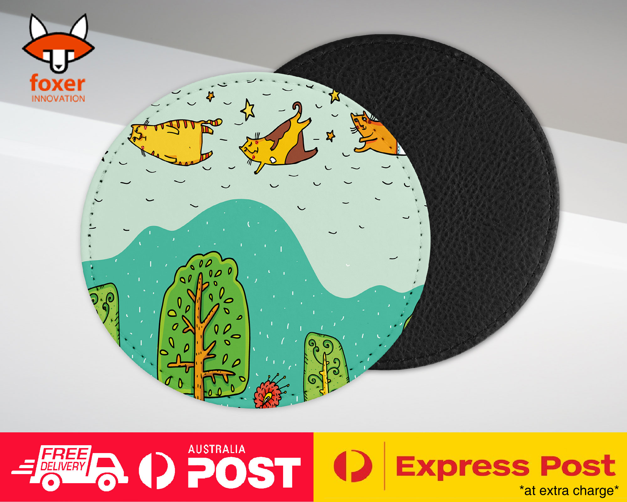 COASTER COFFEE DRINKING MAT|CUTE SPRING CATS KITTENS #2