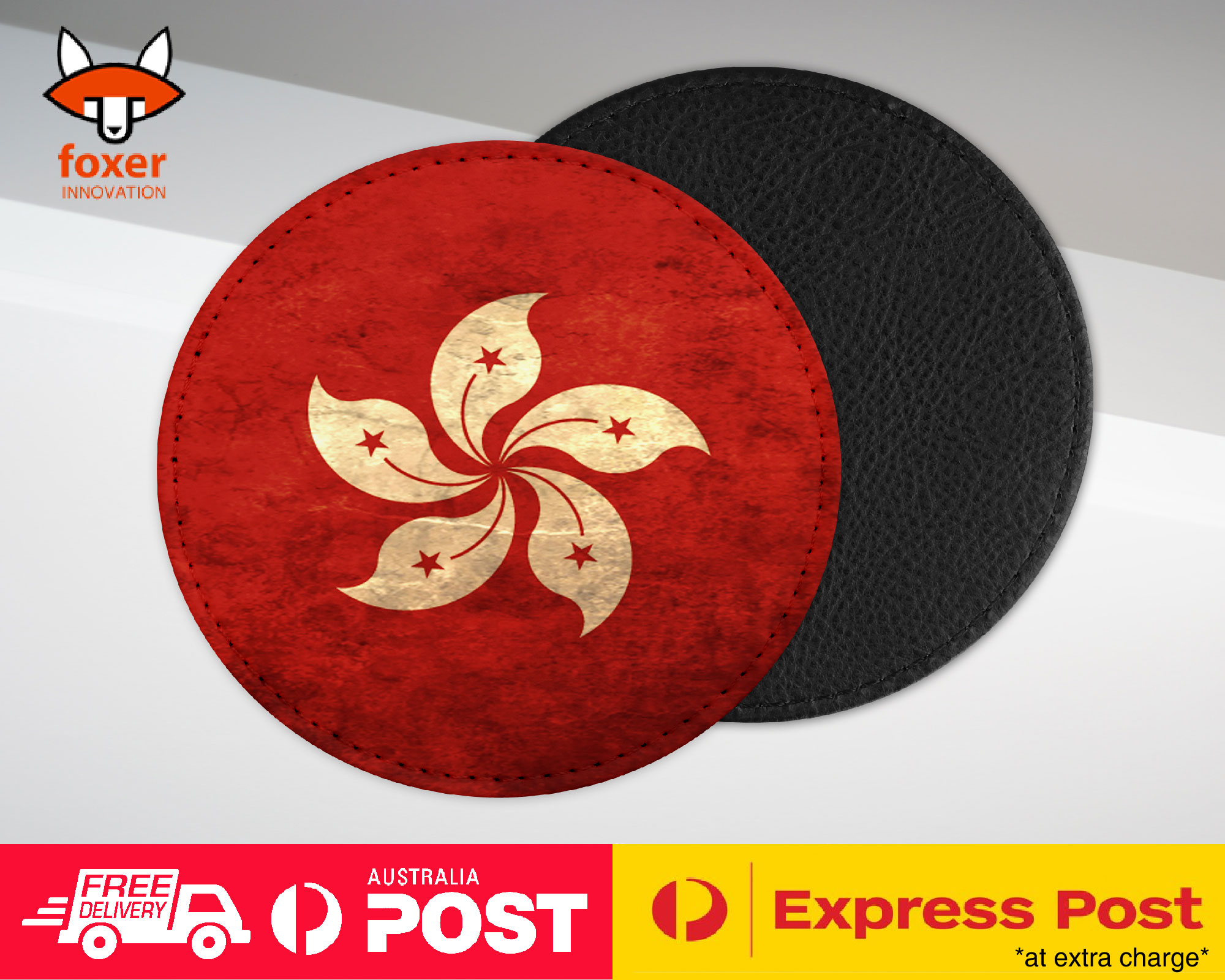 COASTER COFFEE DRINKING MAT|HONG KONG COUNTRY FLAG - Picture 5 of 21