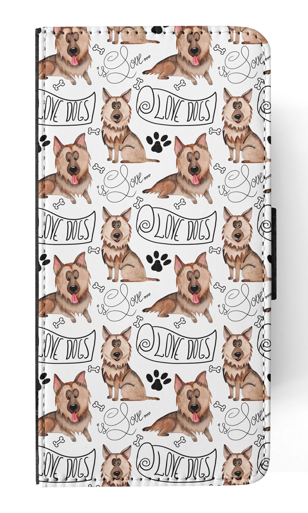 FLIP CASE FOR SAMSUNG GALAXY|GERMEN SHEPHERD DOG PUPPY PATTERN - Picture 112 of 120