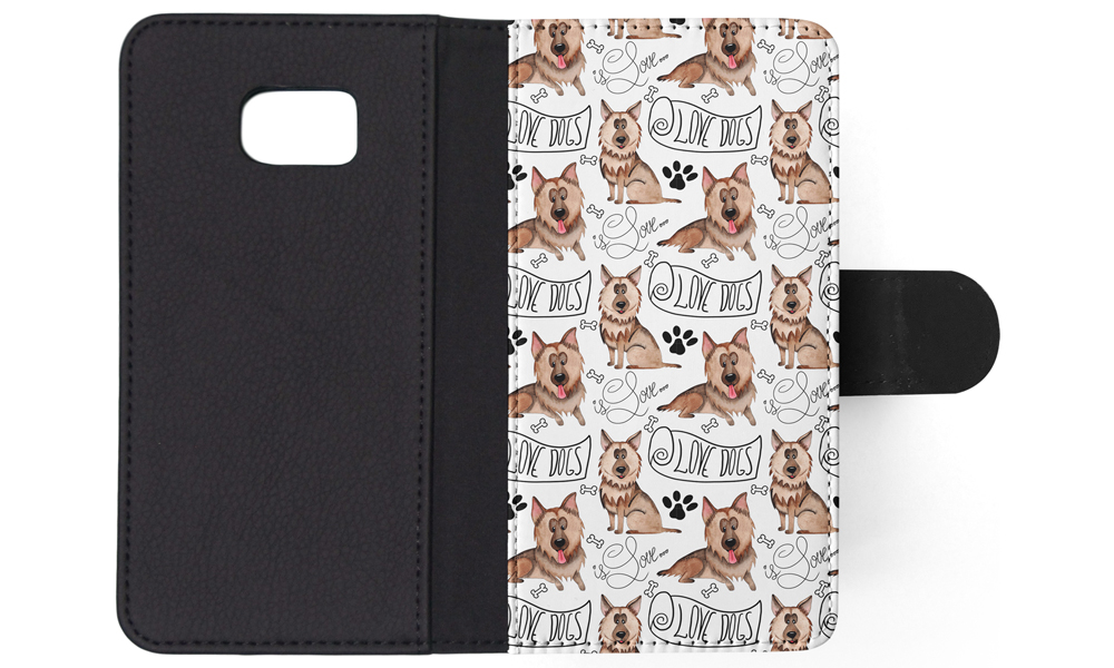 FLIP CASE FOR SAMSUNG GALAXY|GERMEN SHEPHERD DOG PUPPY PATTERN - Picture 114 of 120