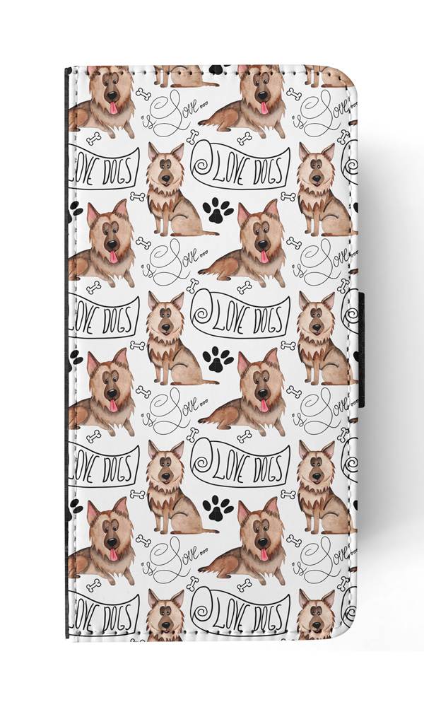 FLIP CASE FOR SAMSUNG GALAXY|GERMEN SHEPHERD DOG PUPPY PATTERN - Picture 107 of 120