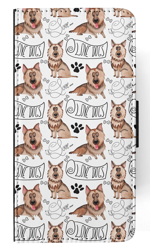 FLIP CASE FOR SAMSUNG GALAXY|GERMEN SHEPHERD DOG PUPPY PATTERN - Picture 82 of 120