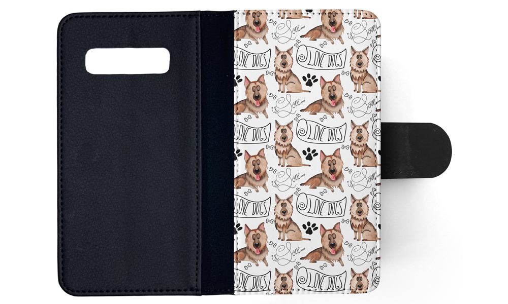 FLIP CASE FOR SAMSUNG GALAXY|GERMEN SHEPHERD DOG PUPPY PATTERN - Picture 84 of 120