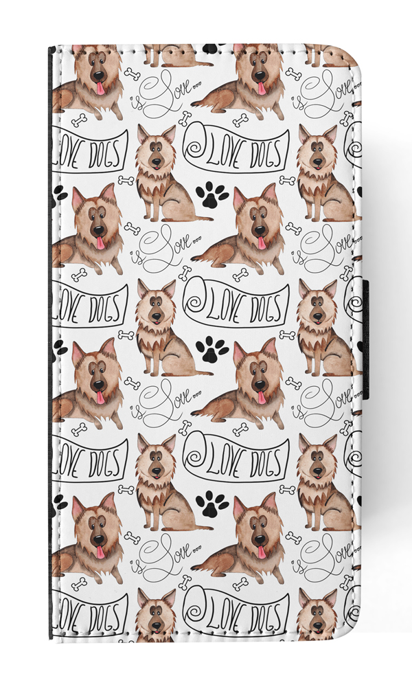 FLIP CASE FOR SAMSUNG GALAXY|GERMEN SHEPHERD DOG PUPPY PATTERN - Picture 87 of 120