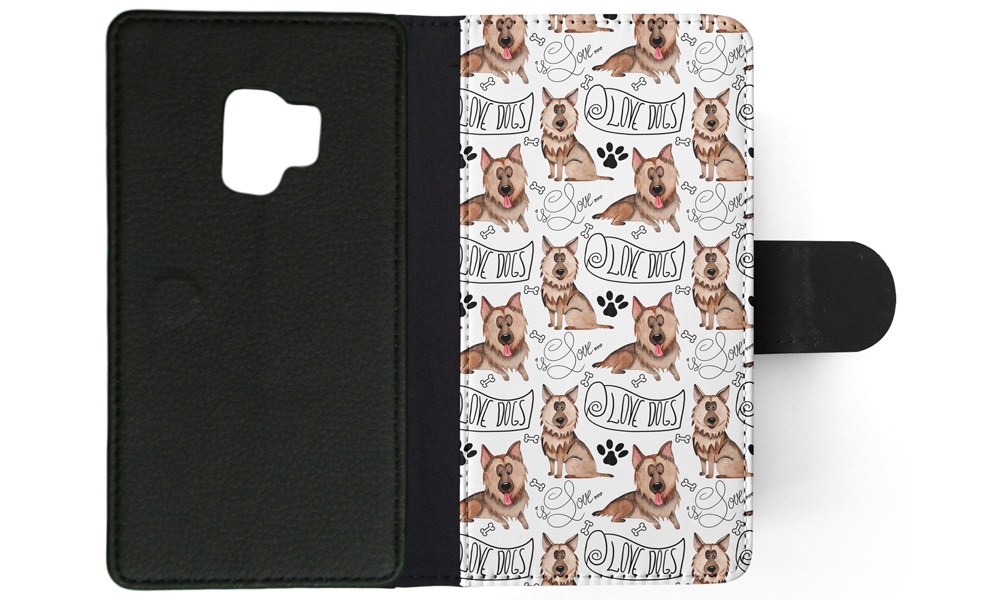 FLIP CASE FOR SAMSUNG GALAXY|GERMEN SHEPHERD DOG PUPPY PATTERN - Picture 94 of 120