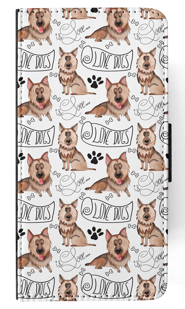 FLIP CASE FOR SAMSUNG GALAXY|GERMEN SHEPHERD DOG PUPPY PATTERN - Picture 77 of 120