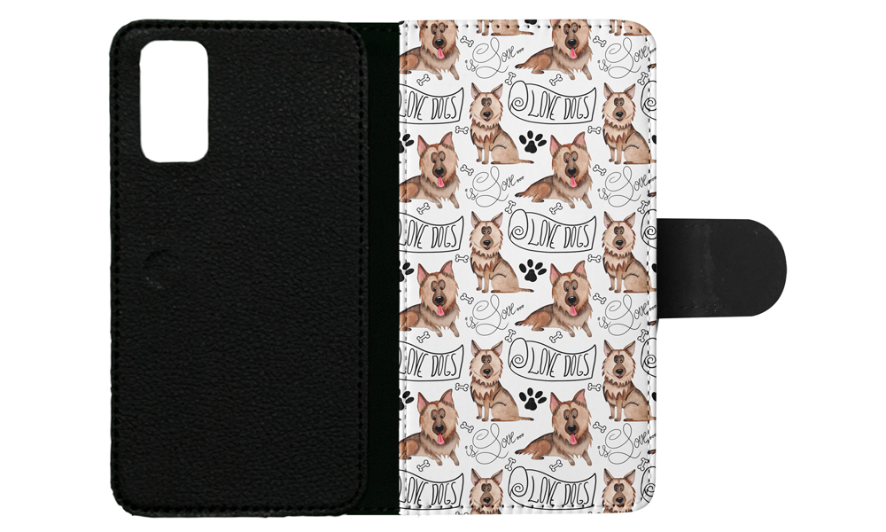 FLIP CASE FOR SAMSUNG GALAXY|GERMEN SHEPHERD DOG PUPPY PATTERN - Picture 79 of 120