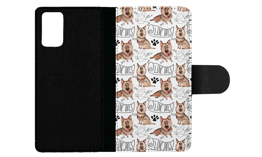 FLIP CASE FOR SAMSUNG GALAXY|GERMEN SHEPHERD DOG PUPPY PATTERN - Picture 74 of 120