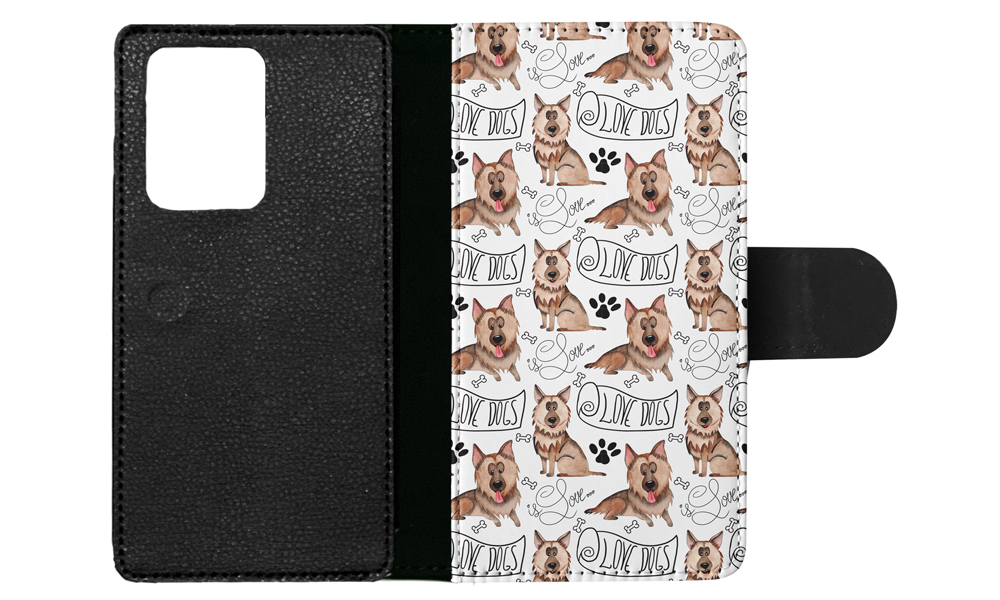 FLIP CASE FOR SAMSUNG GALAXY|GERMEN SHEPHERD DOG PUPPY PATTERN - Picture 69 of 120