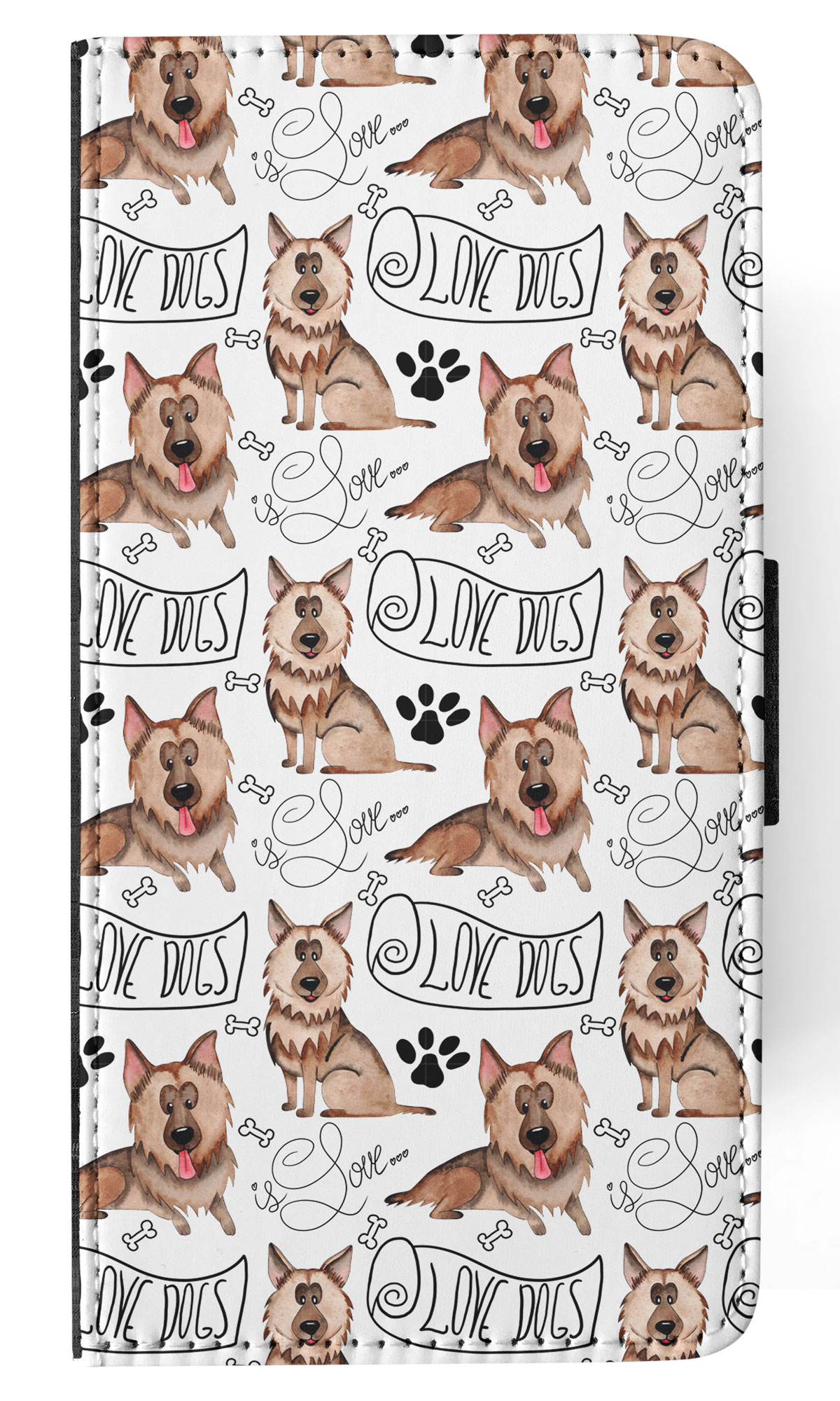 FLIP CASE FOR SAMSUNG GALAXY|GERMEN SHEPHERD DOG PUPPY PATTERN - Picture 57 of 120