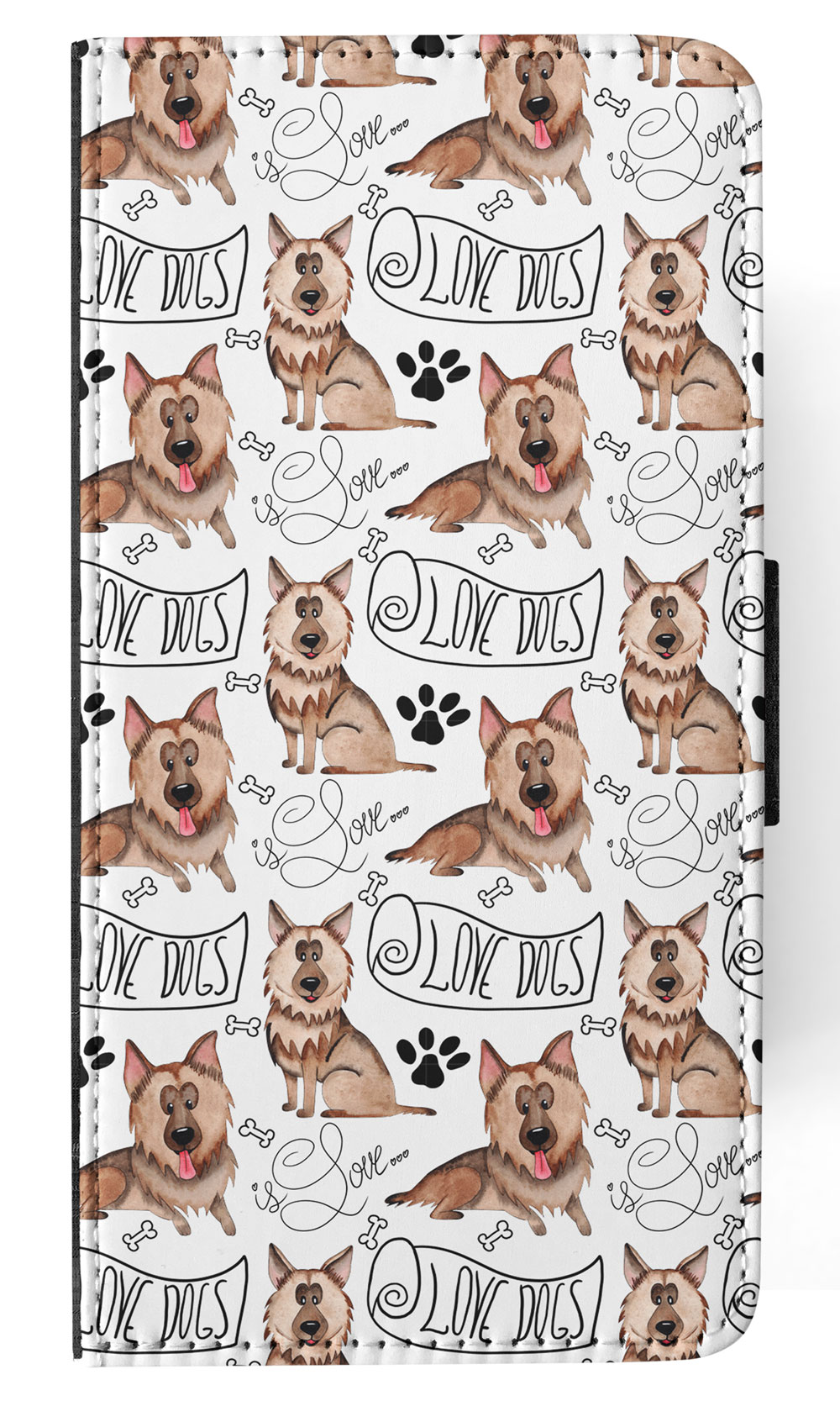 FLIP CASE FOR SAMSUNG GALAXY|GERMEN SHEPHERD DOG PUPPY PATTERN - Picture 52 of 120