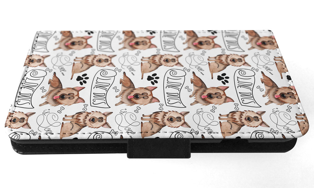FLIP CASE FOR SAMSUNG GALAXY|GERMEN SHEPHERD DOG PUPPY PATTERN - Picture 53 of 120