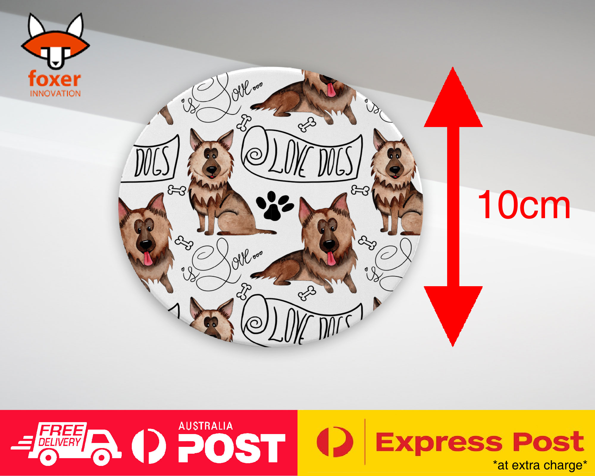 COASTER COFFEE DRINKING MAT|GERMEN SHEPHERD DOG PUPPY PATTERN