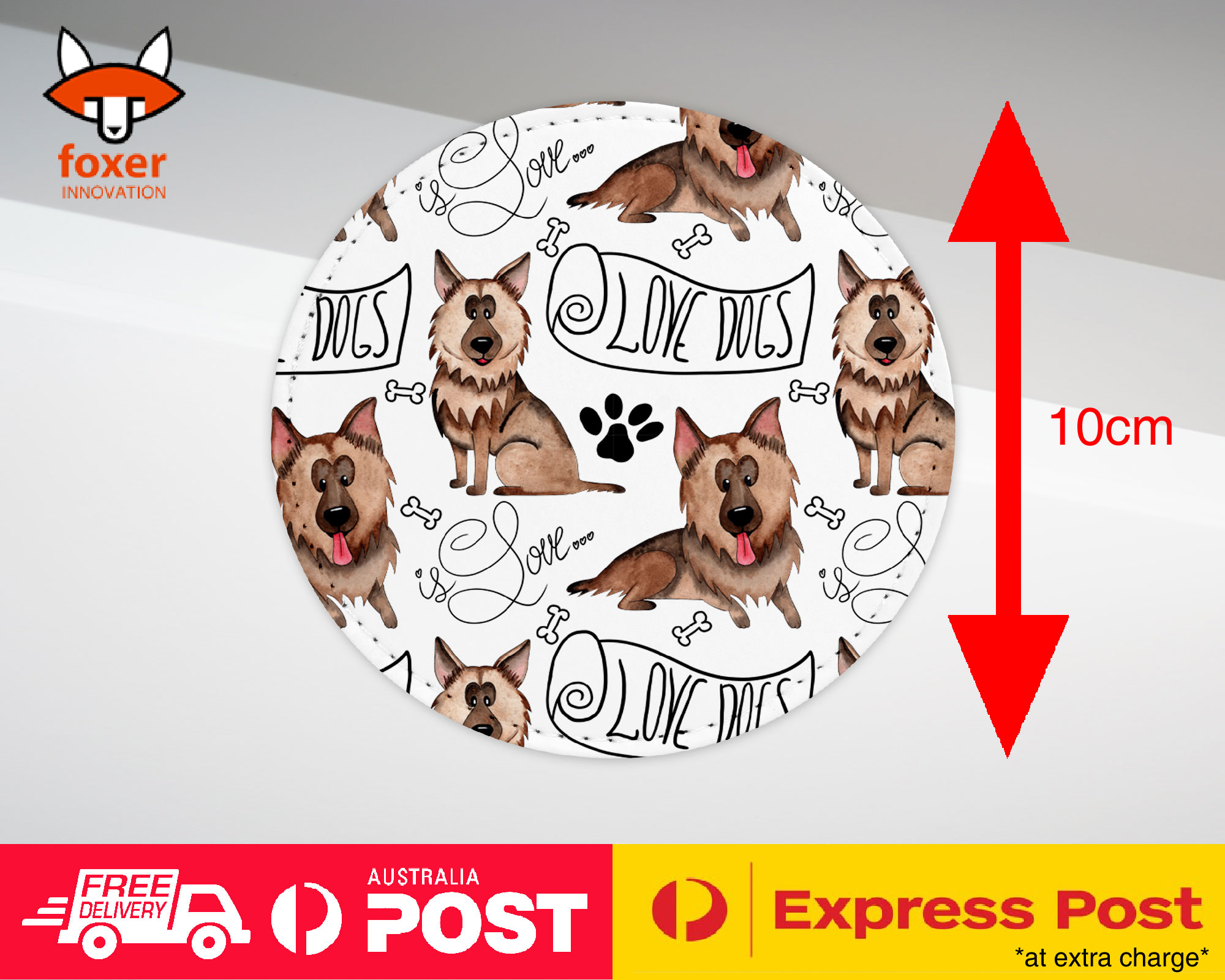 COASTER COFFEE DRINKING MAT|GERMEN SHEPHERD DOG PUPPY PATTERN
