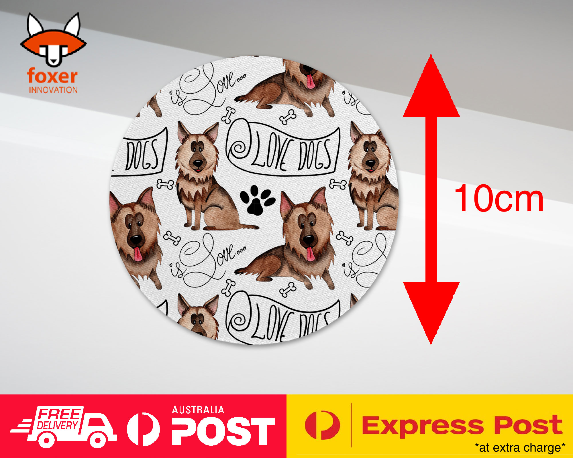 COASTER COFFEE DRINKING MAT|GERMEN SHEPHERD DOG PUPPY PATTERN
