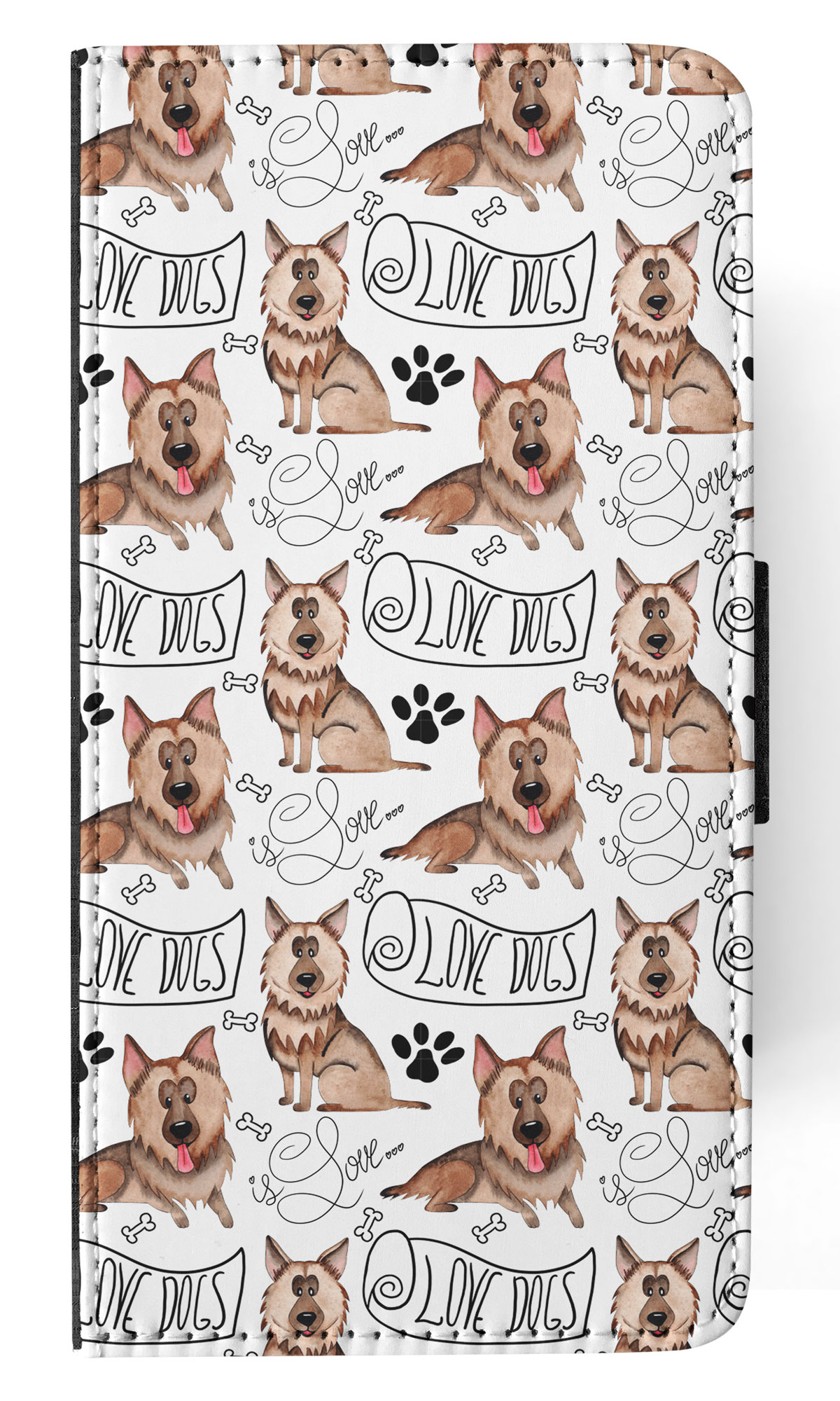 FLIP CASE FOR SAMSUNG GALAXY|GERMEN SHEPHERD DOG PUPPY PATTERN - Picture 42 of 120