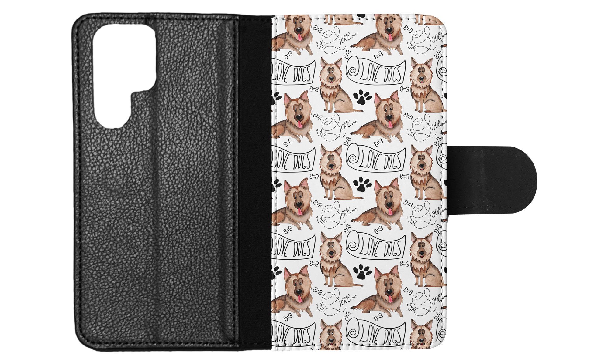 FLIP CASE FOR SAMSUNG GALAXY|GERMEN SHEPHERD DOG PUPPY PATTERN - Picture 39 of 120