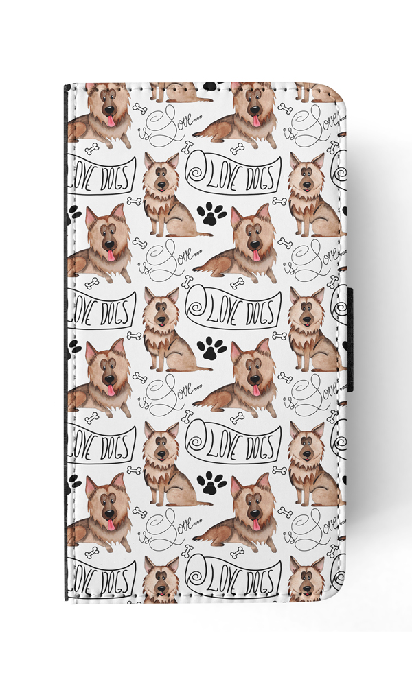 FLIP CASE FOR SAMSUNG GALAXY|GERMEN SHEPHERD DOG PUPPY PATTERN - Picture 117 of 120