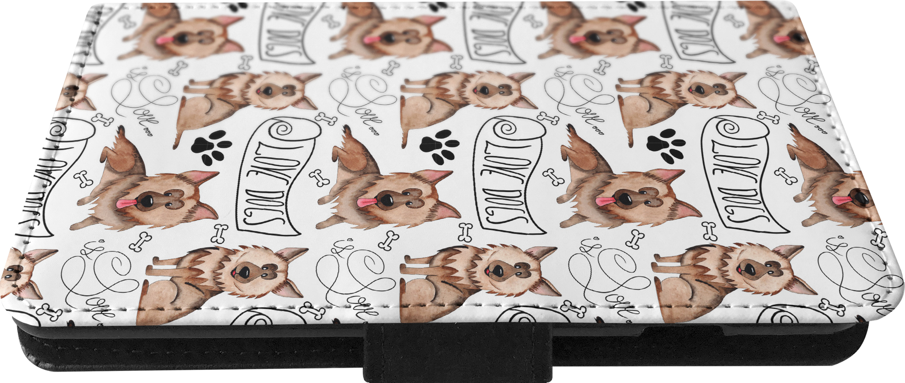 FLIP CASE FOR SAMSUNG GALAXY|GERMEN SHEPHERD DOG PUPPY PATTERN - Picture 13 of 120