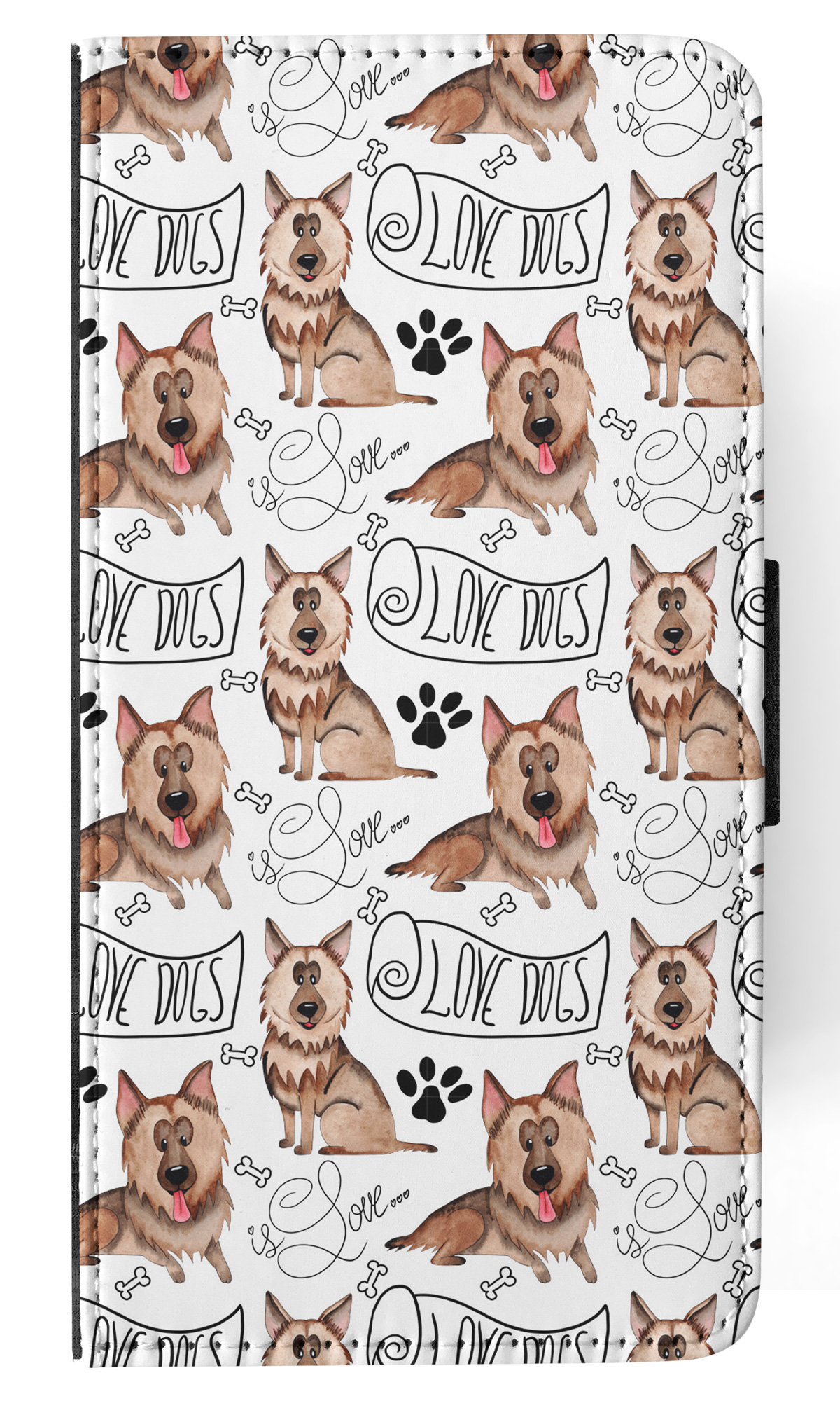 FLIP CASE FOR SAMSUNG GALAXY|GERMEN SHEPHERD DOG PUPPY PATTERN - Picture 7 of 120