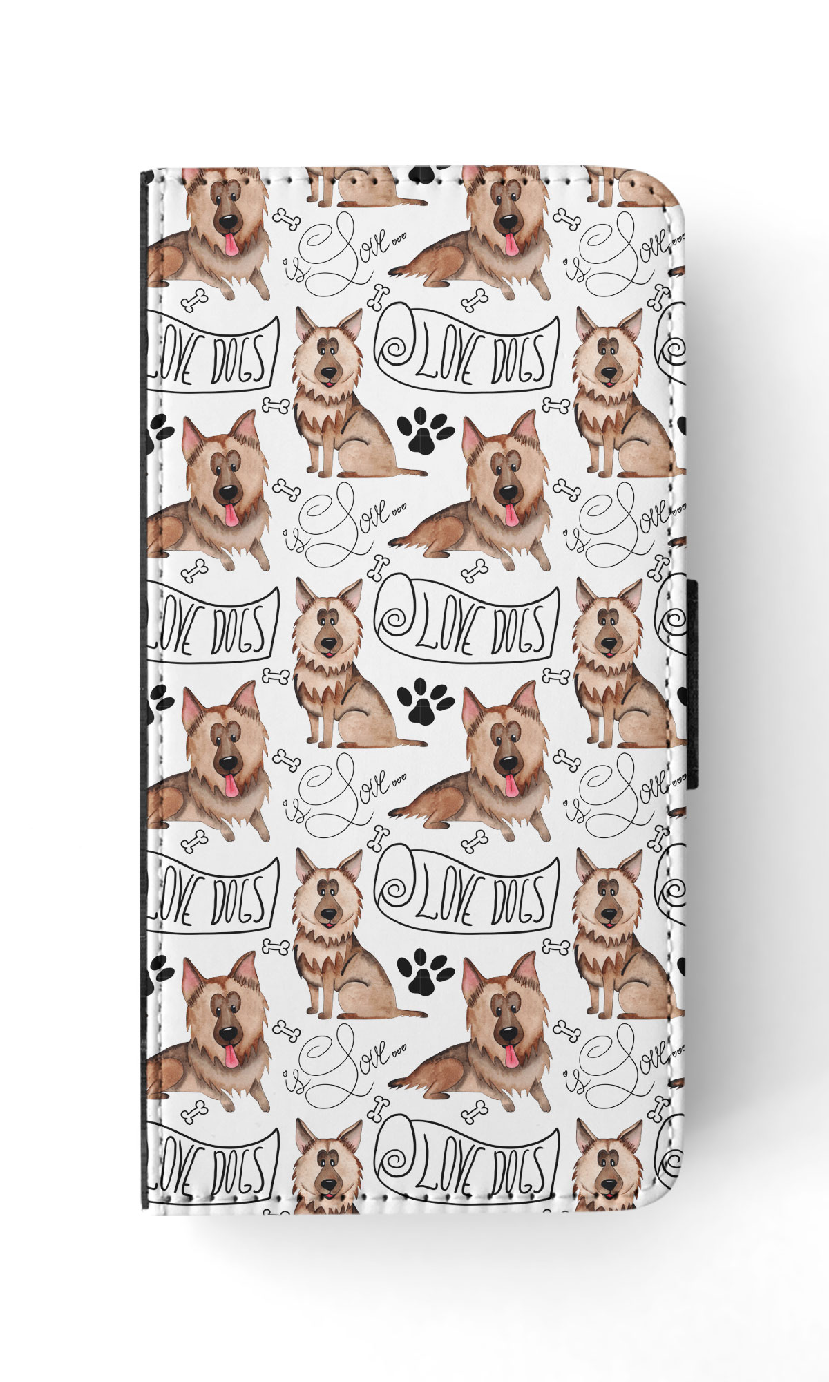 FLIP CASE FOR SAMSUNG GALAXY|GERMEN SHEPHERD DOG PUPPY PATTERN - Picture 32 of 120