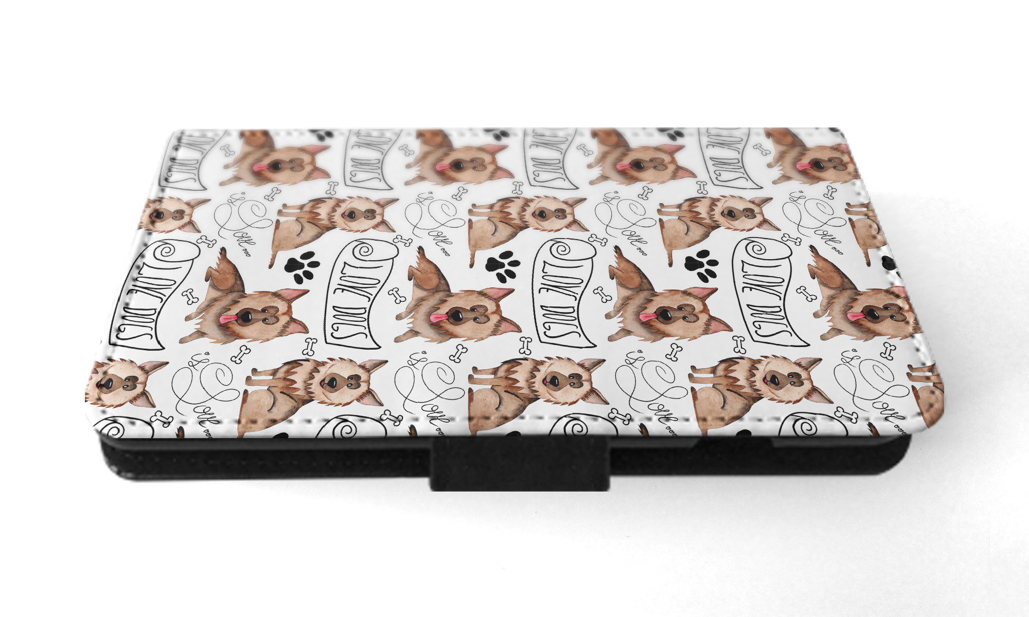 FLIP CASE FOR SAMSUNG GALAXY|GERMEN SHEPHERD DOG PUPPY PATTERN - Picture 33 of 120