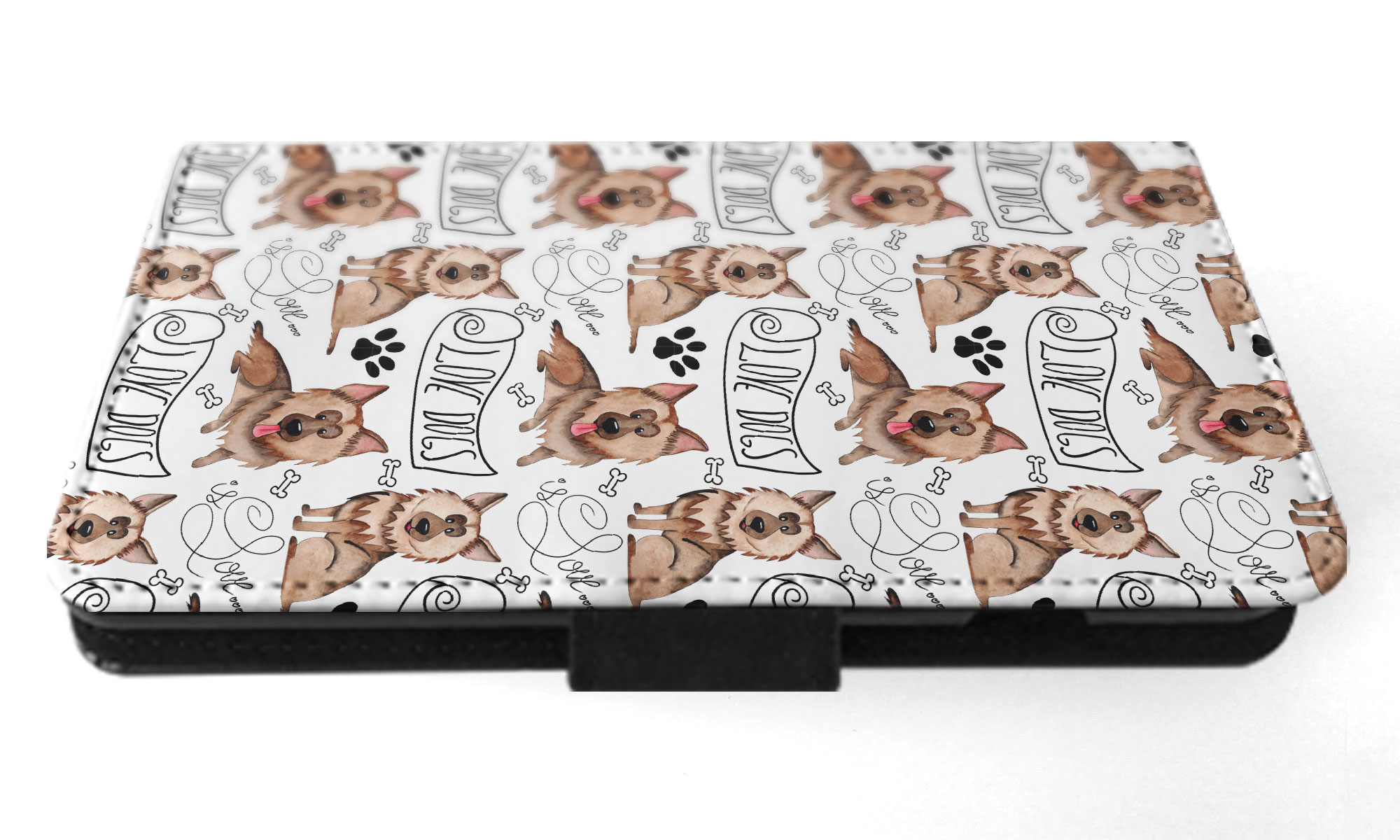 FLIP CASE FOR SAMSUNG GALAXY|GERMEN SHEPHERD DOG PUPPY PATTERN - Picture 28 of 120