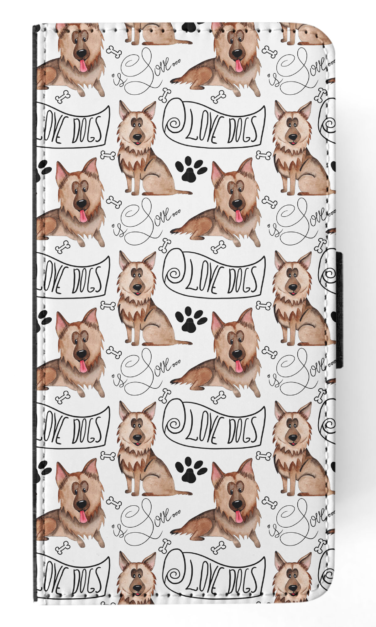 FLIP CASE FOR SAMSUNG GALAXY|GERMEN SHEPHERD DOG PUPPY PATTERN - Picture 22 of 120