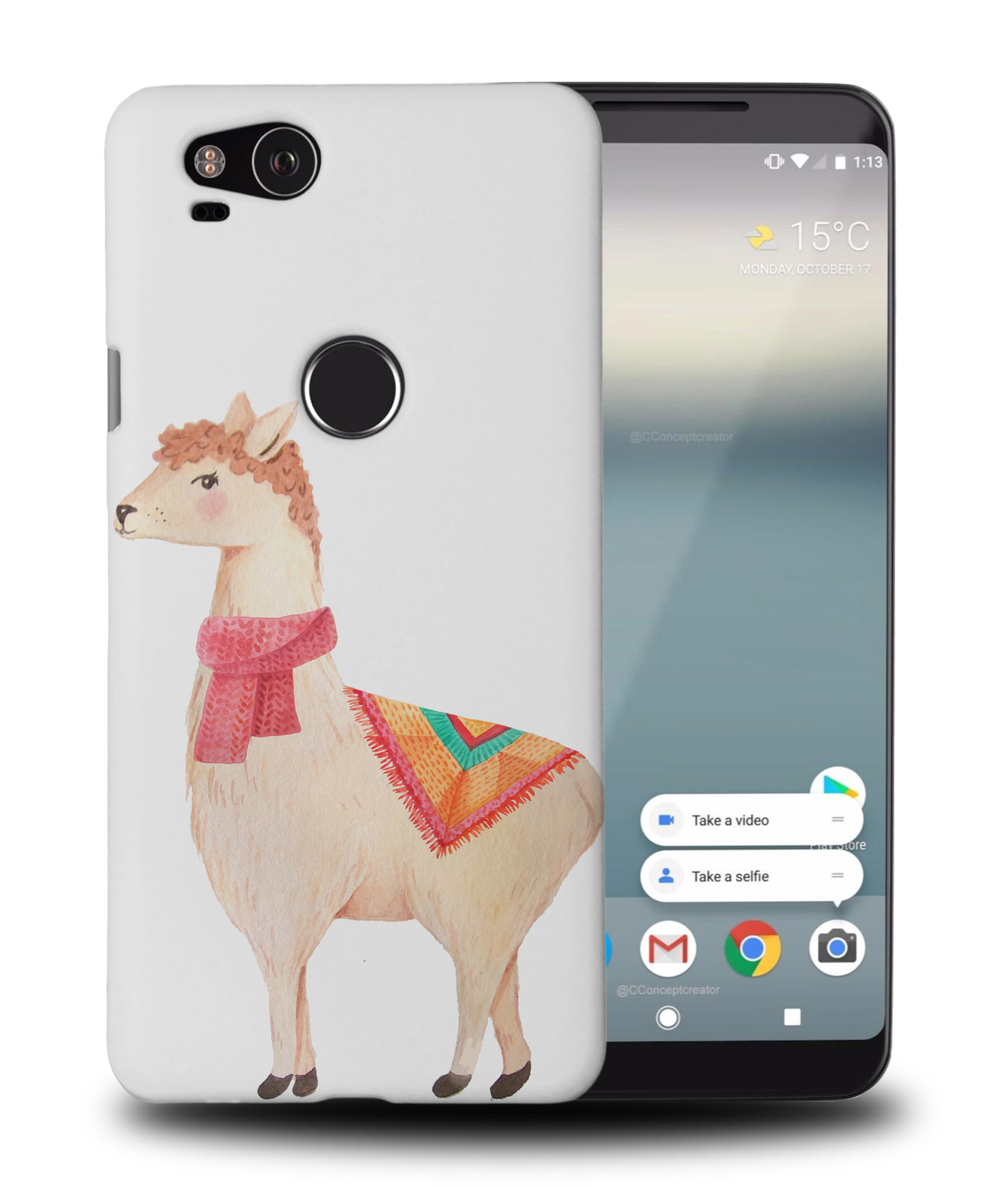 FUNDA FUNDA PARA GOOGLE PIXEL|ACUARELA LLAMAS LINDO ANIMAL #2 - Imagen 9 de 11
