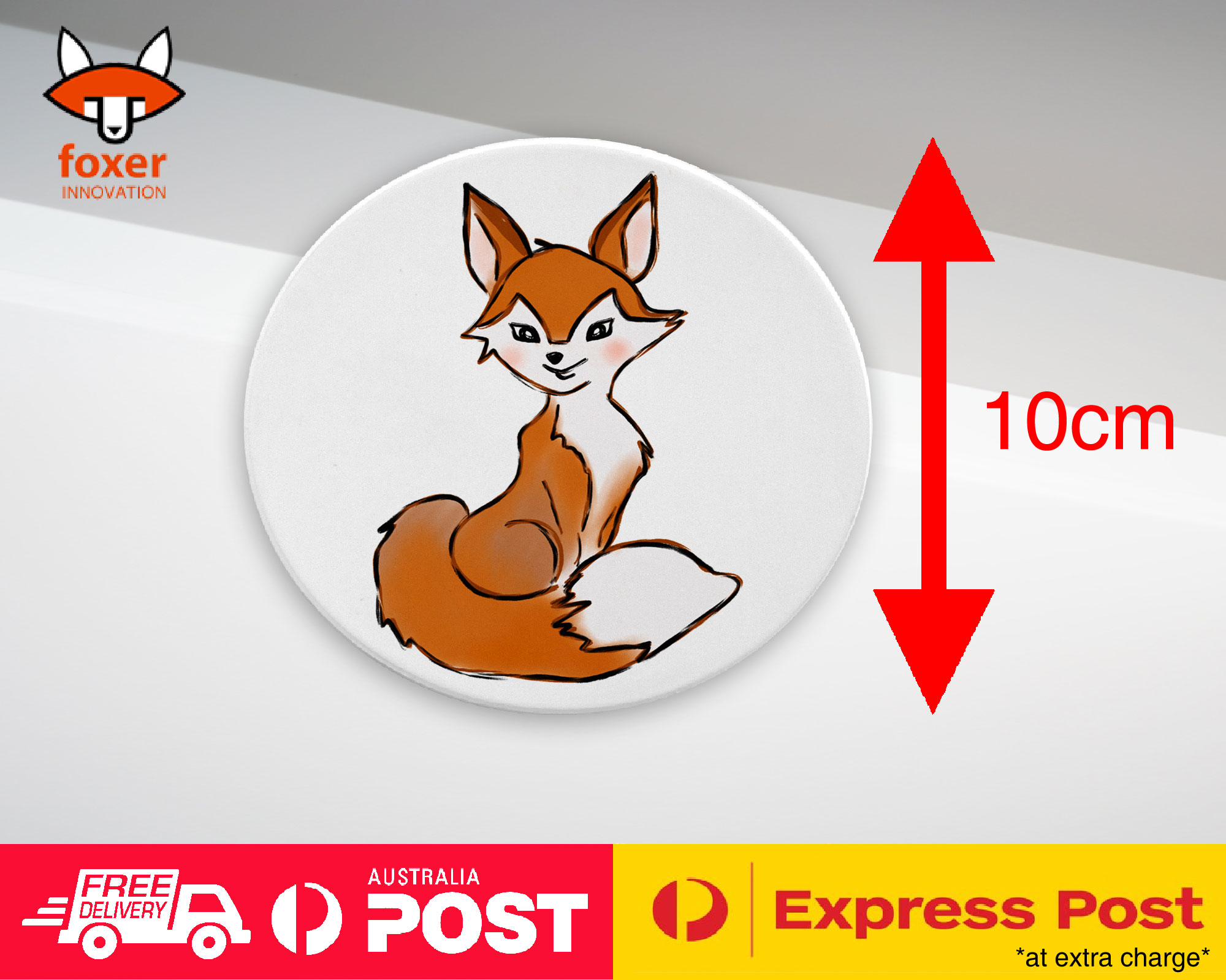 COASTER COFFEE DRINKING MAT|CUTE ANIMAL FOX SKETCH ART