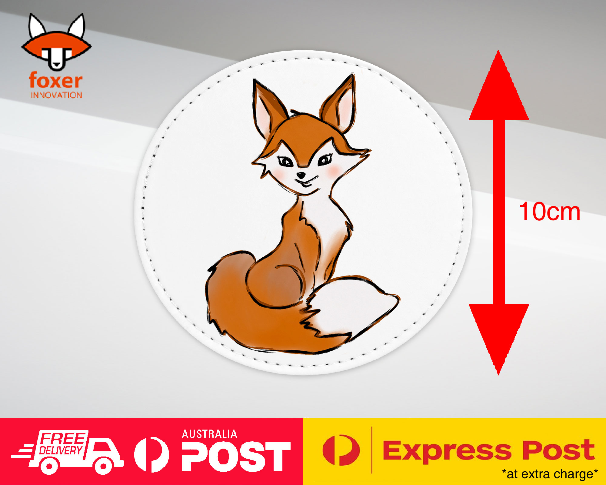 COASTER COFFEE DRINKING MAT|CUTE ANIMAL FOX SKETCH ART
