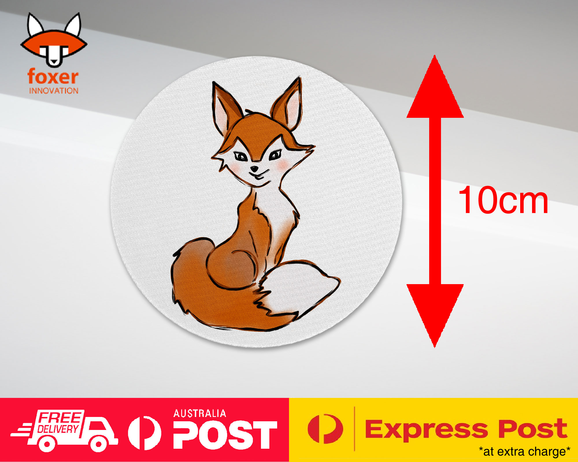 COASTER COFFEE DRINKING MAT|CUTE ANIMAL FOX SKETCH ART