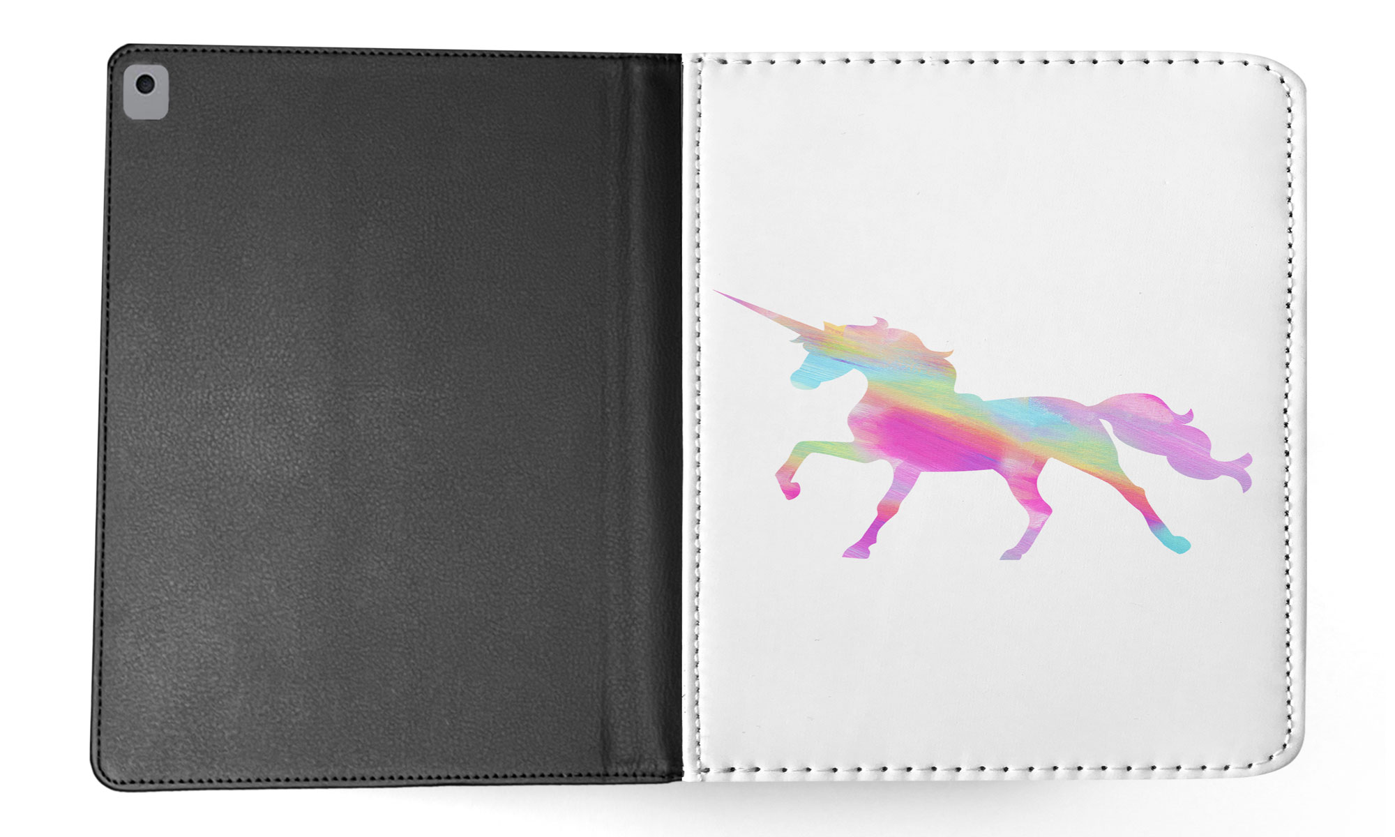 CASE COVER FOR APPLE IPAD|WATERCOLOR RAINBOW UNICORN - Picture 24 of 55