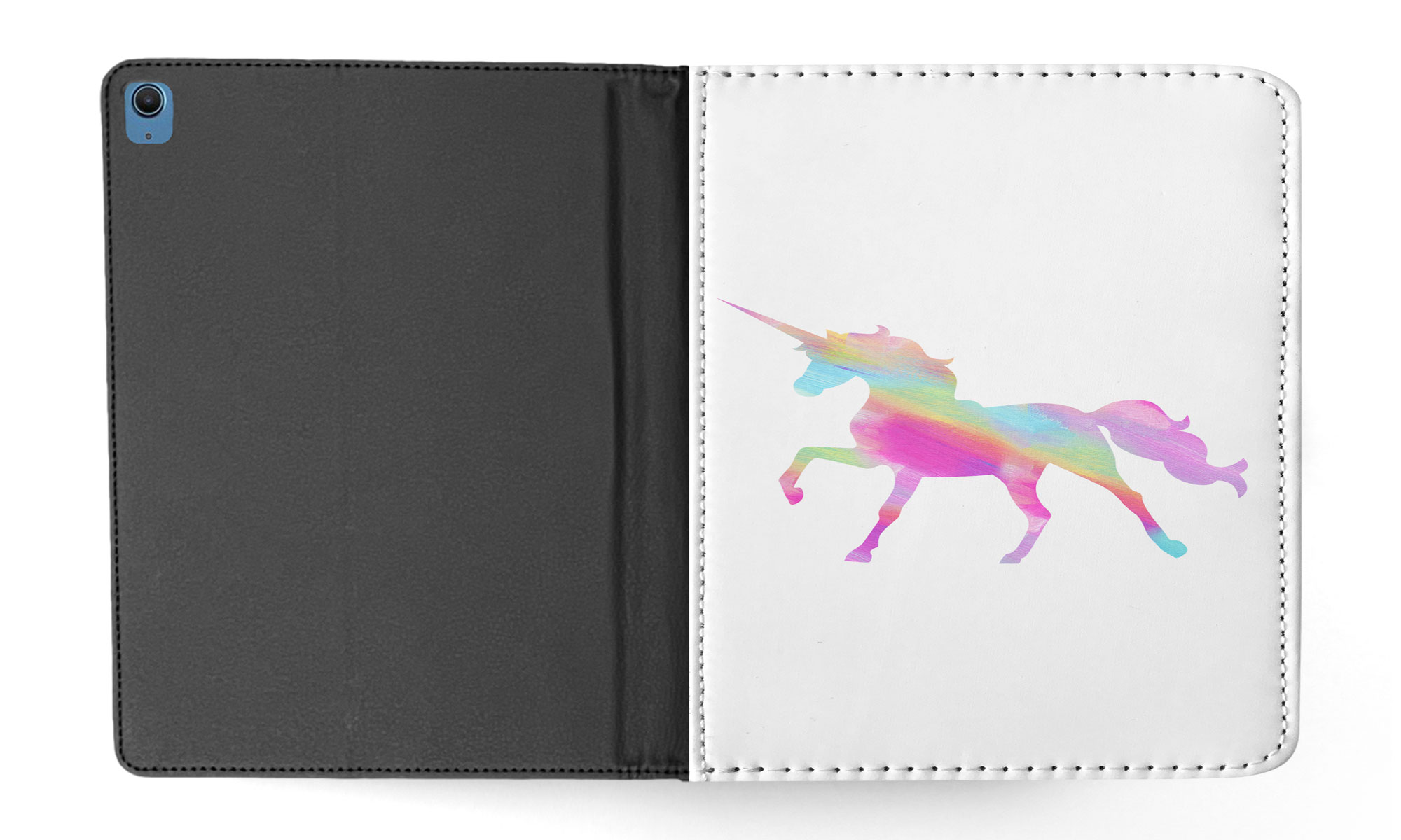 CASE COVER FOR APPLE IPAD|WATERCOLOR RAINBOW UNICORN - Picture 14 of 55