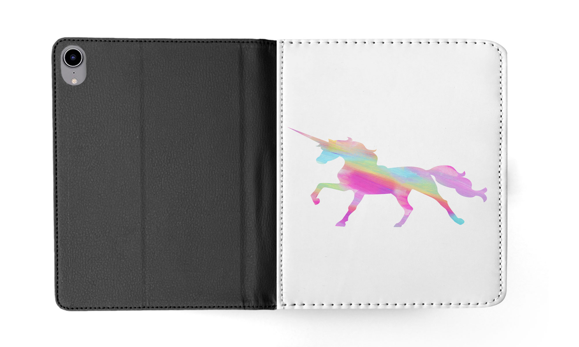 CASE COVER FOR APPLE IPAD|WATERCOLOR RAINBOW UNICORN - Picture 9 of 55