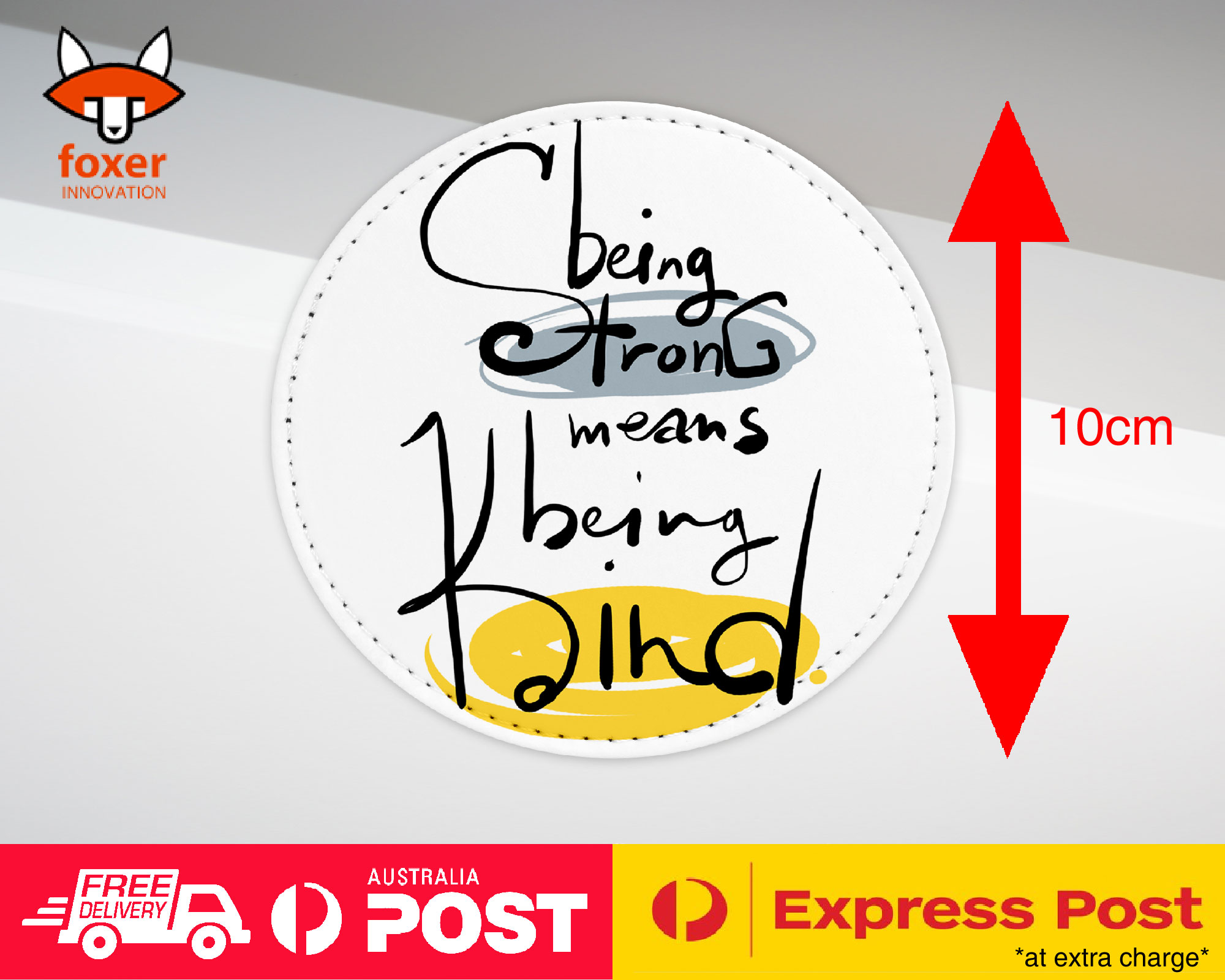 COASTER COFFEE DRINKING MAT|BEING STRONG BEING KIND QUOTES