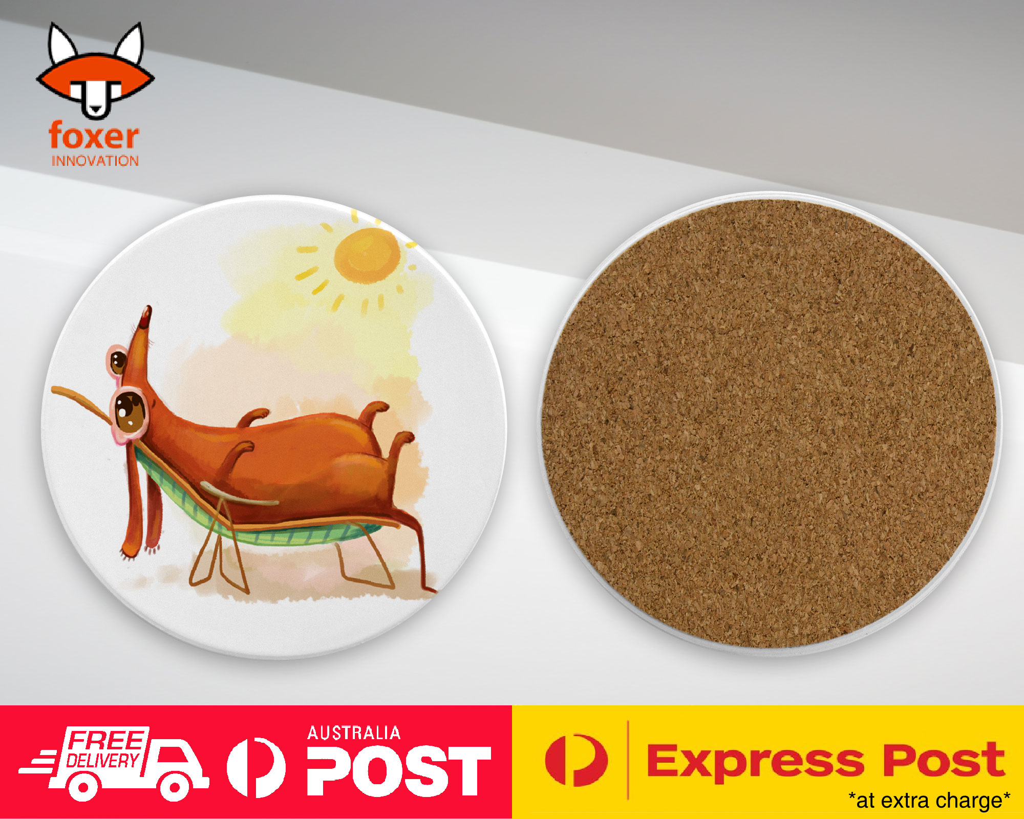 COASTER COFFEE DRINKING MAT|CUTE FUNNY DOG ILLUSTRATIONS #5