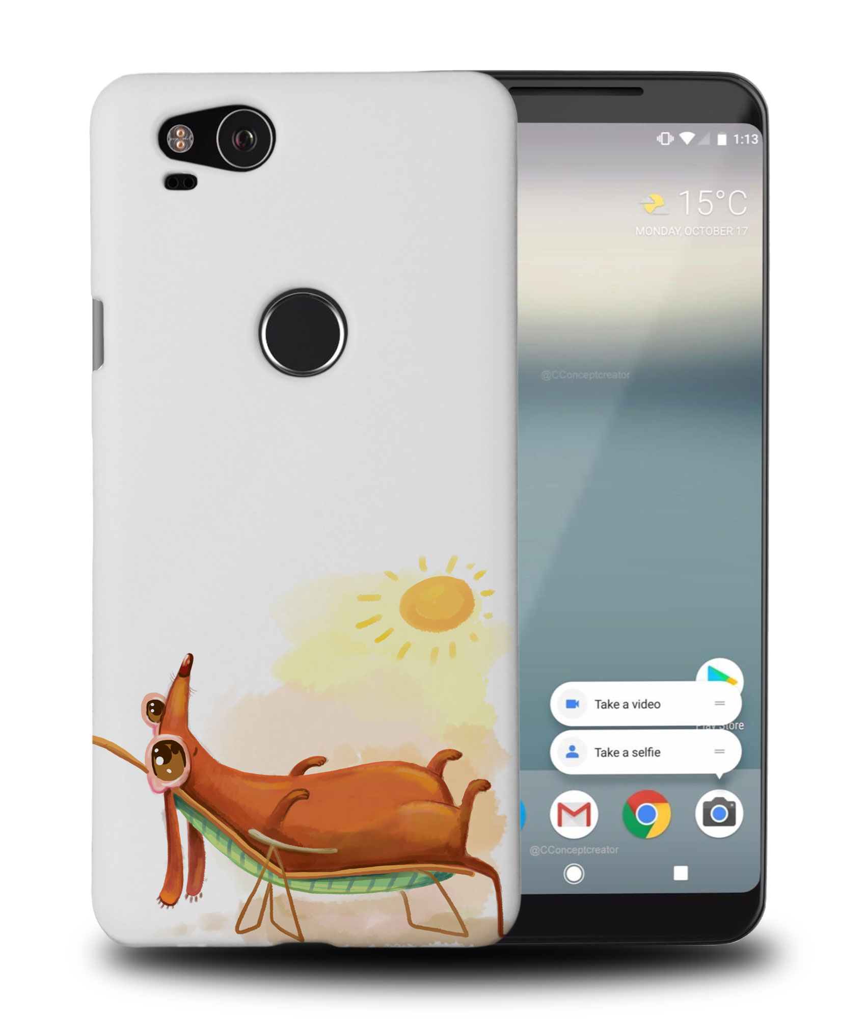 CASE COVER FOR GOOGLE PIXEL|CUTE FUNNY DOG ILLUSTRATIONS #5 - Imagen 9 de 11